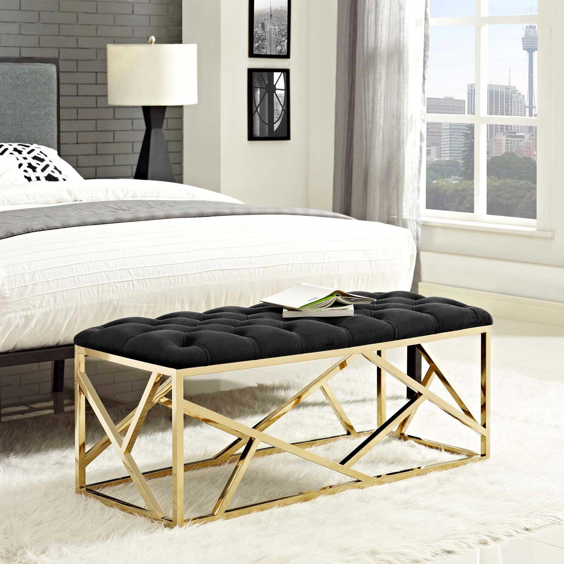 Ismael Bench Gold/Black - Image 4