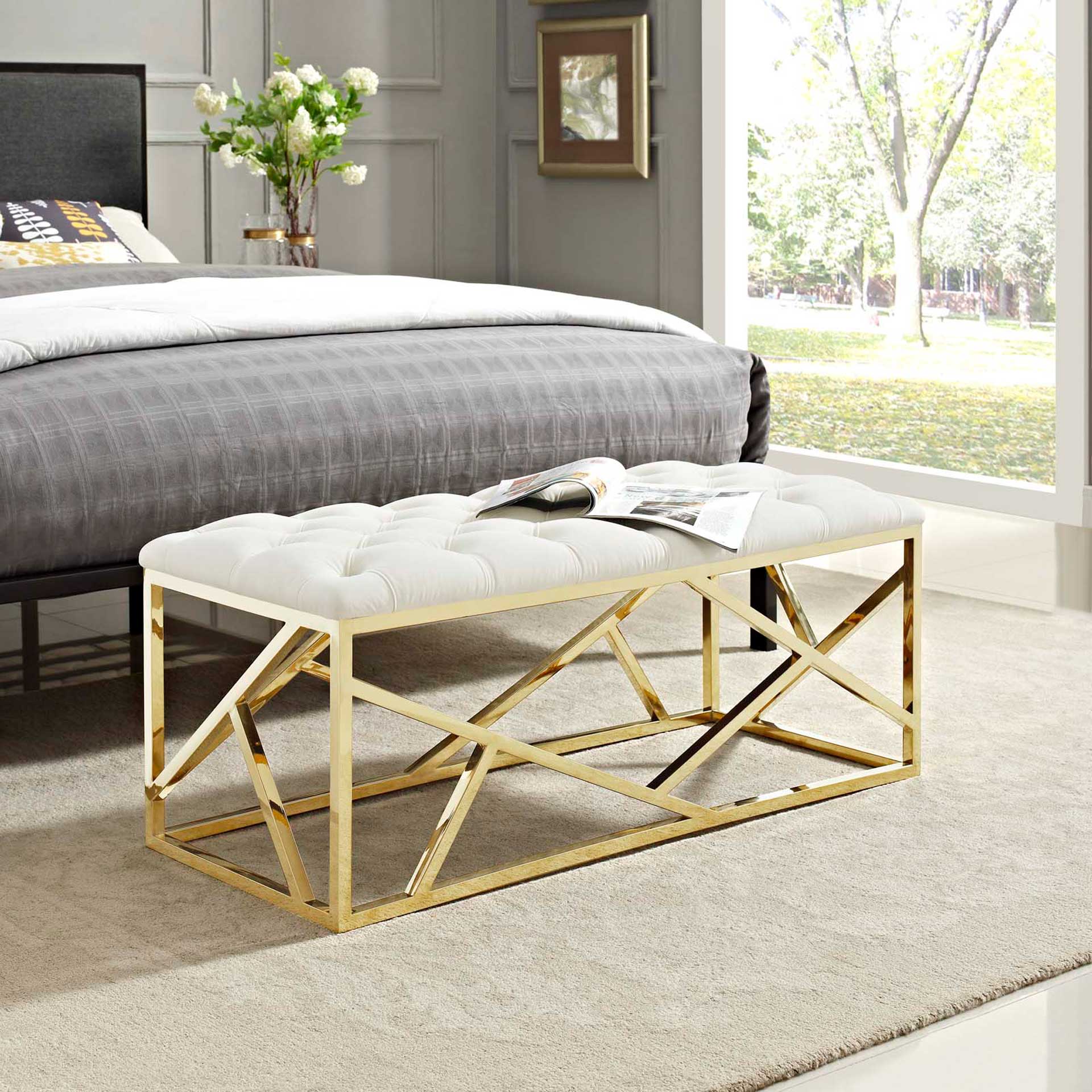 Ismael Bench Gold/Ivory - Image 3