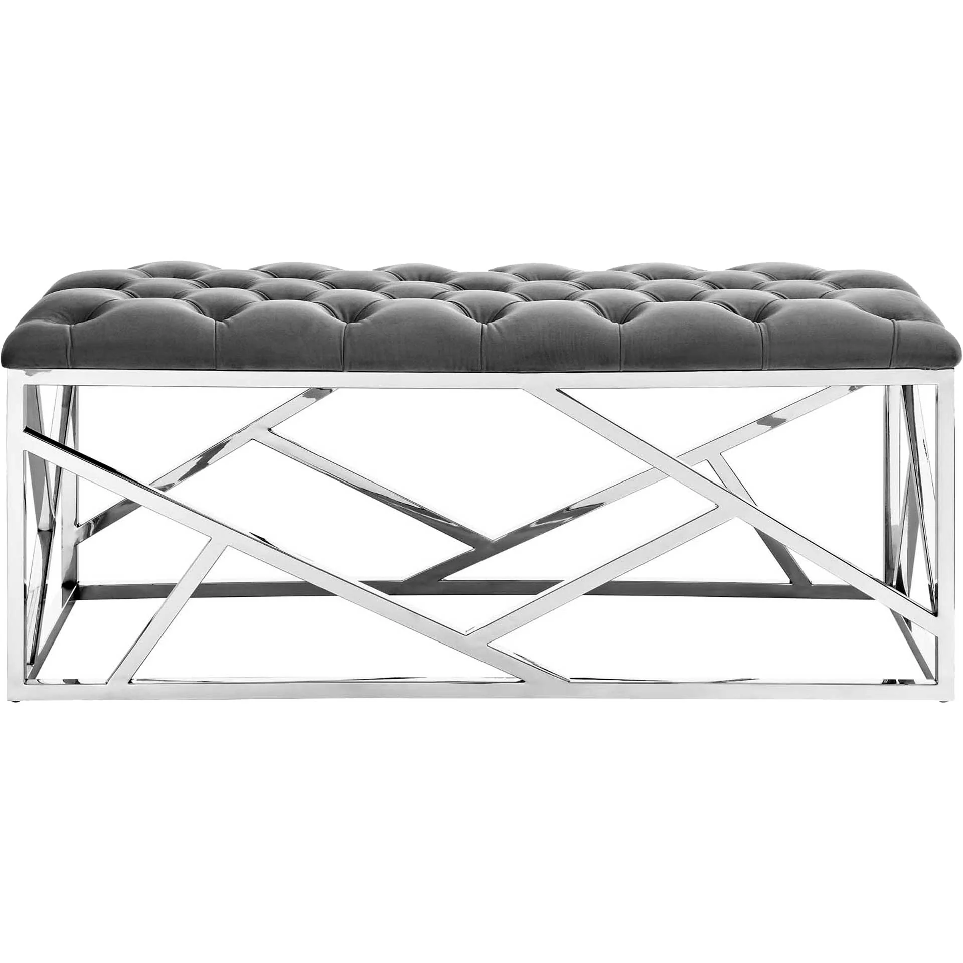 Ismael Bench Silver/Gray - Image 2