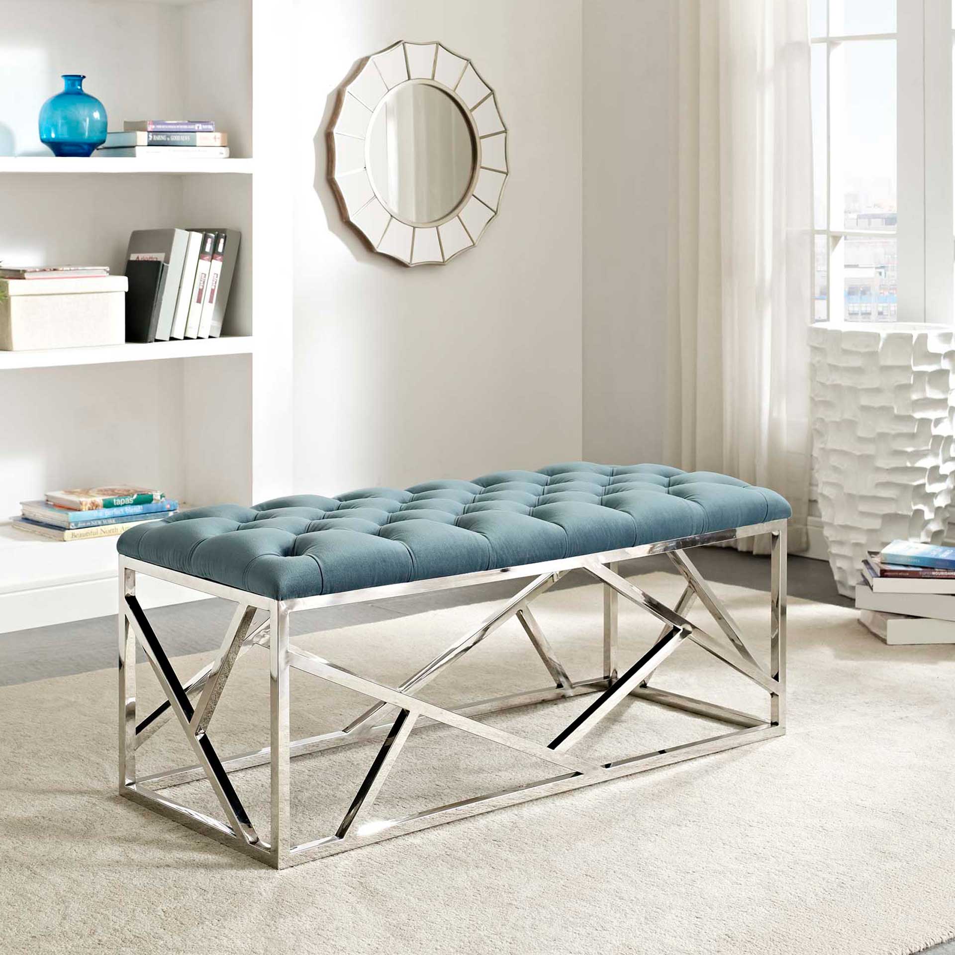 Ismael Bench Silver/Sea Blue - Image 4
