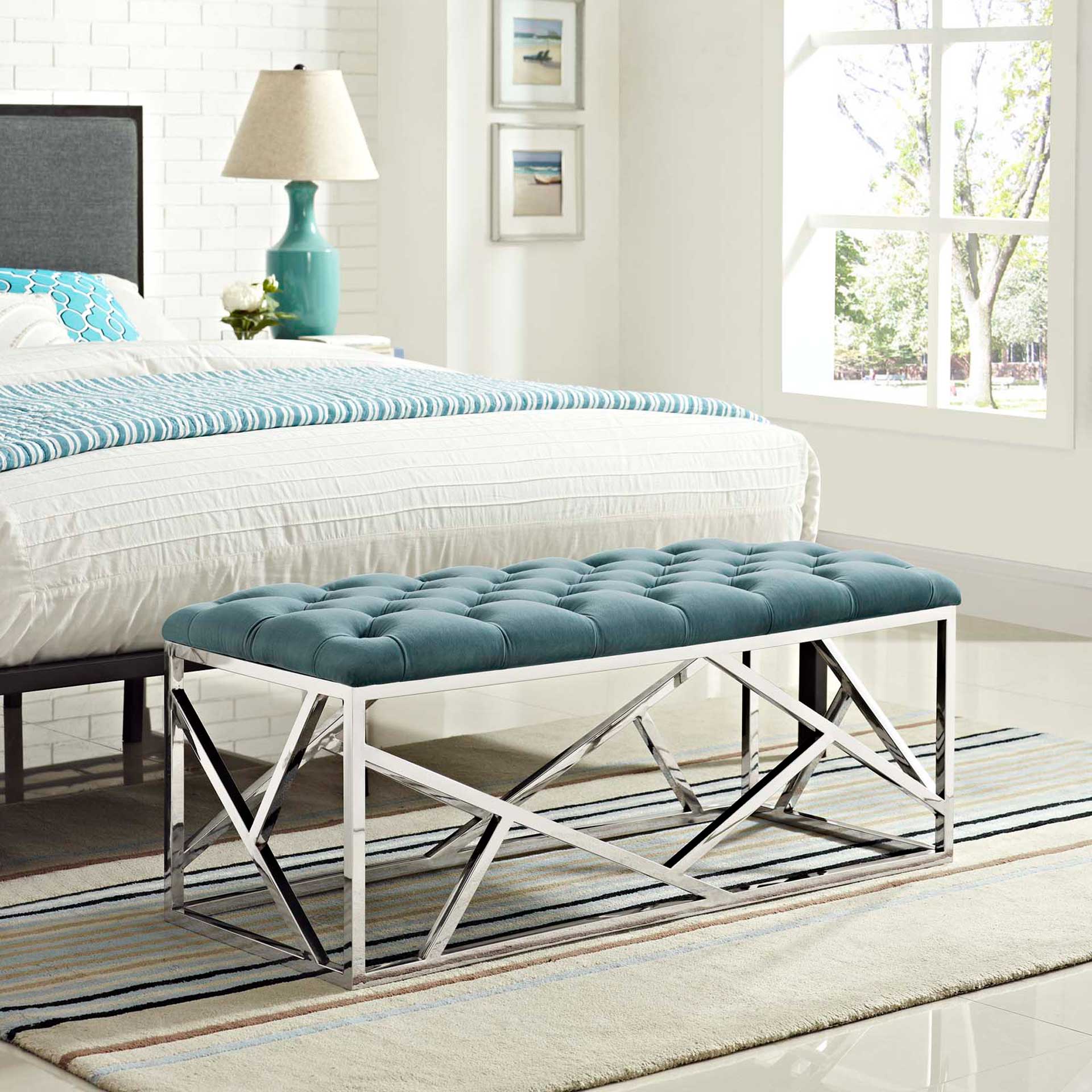 Ismael Bench Silver/Sea Blue - Image 5
