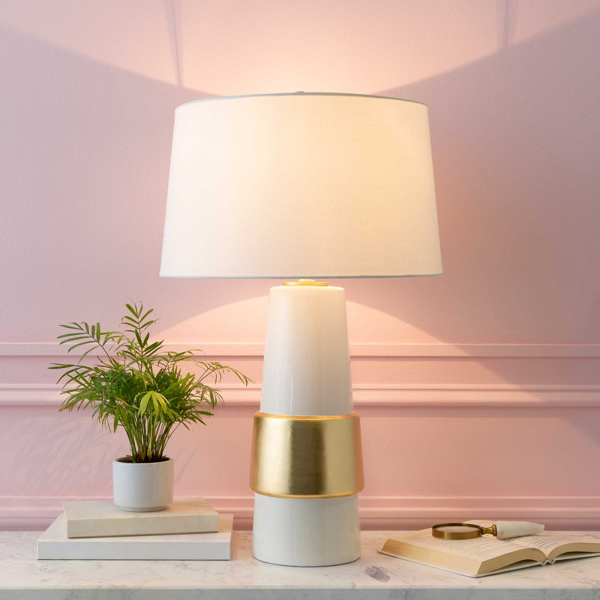 Ismael Table Lamp Ivory/White/Wheat - Image 6