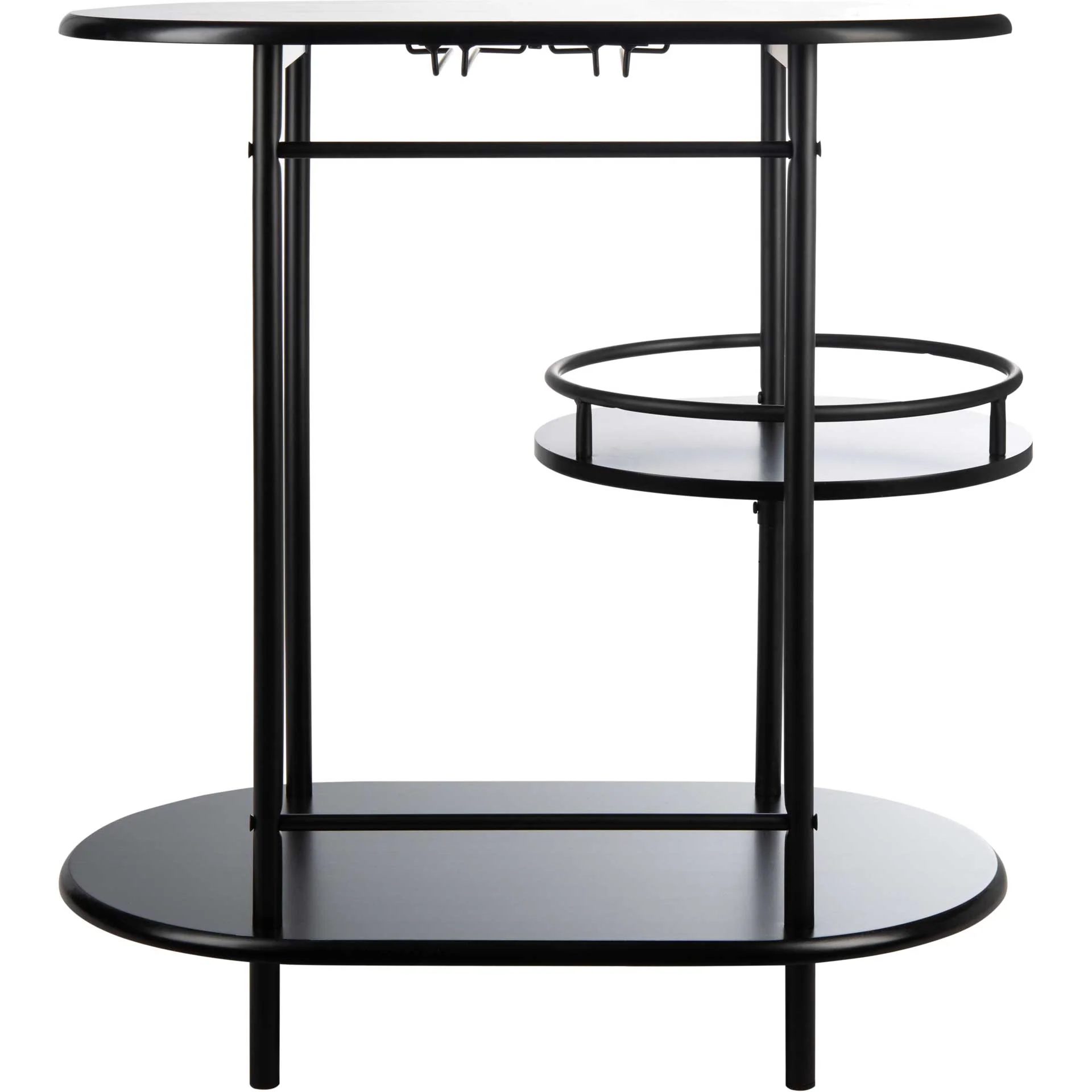 Ivan 3 Tier Swivel Bar Table Matte Black - Image 3