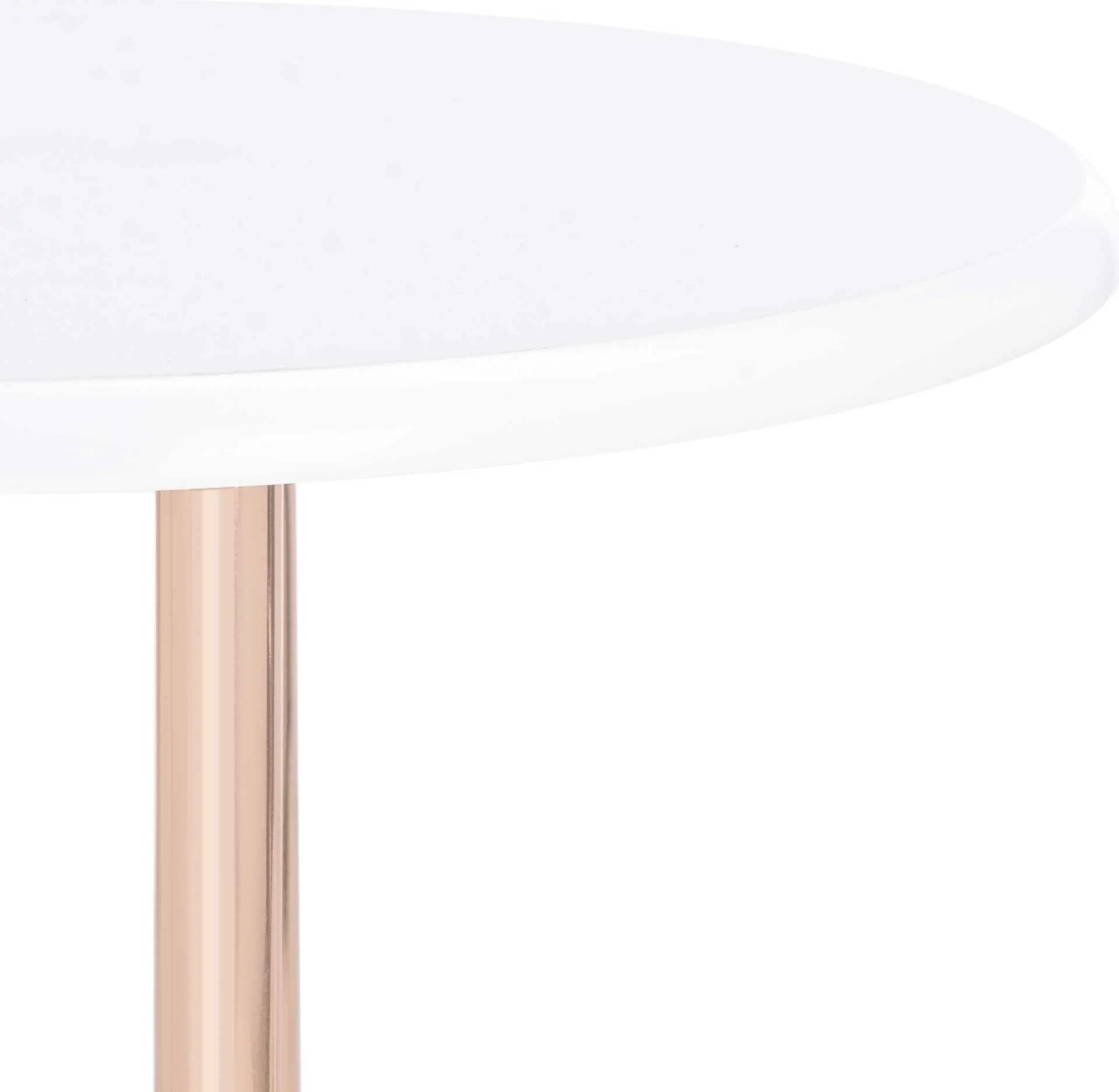Ivan 3 Tier Swivel Bar Table White/Gold - Image 4