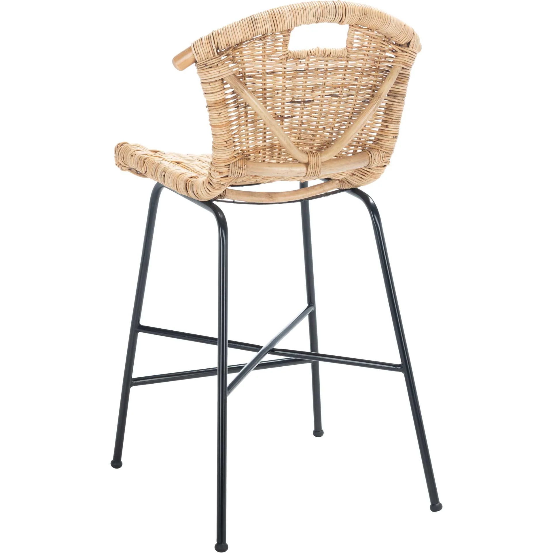 Jacky Rattan Bar Stool Natural/Black - Image 11