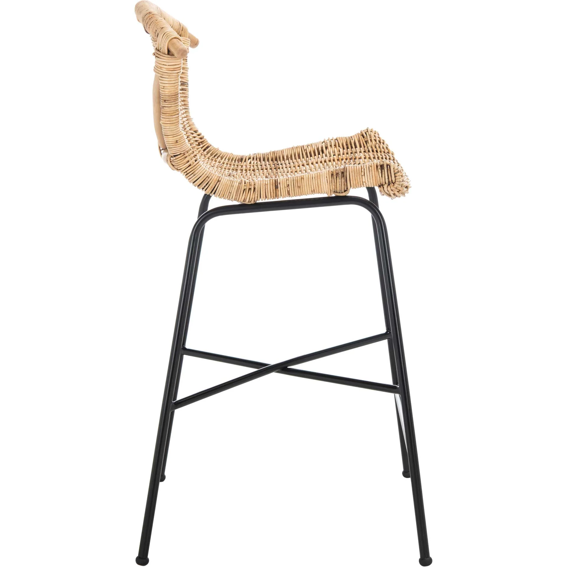 Jacky Rattan Bar Stool Natural/Black - Image 2
