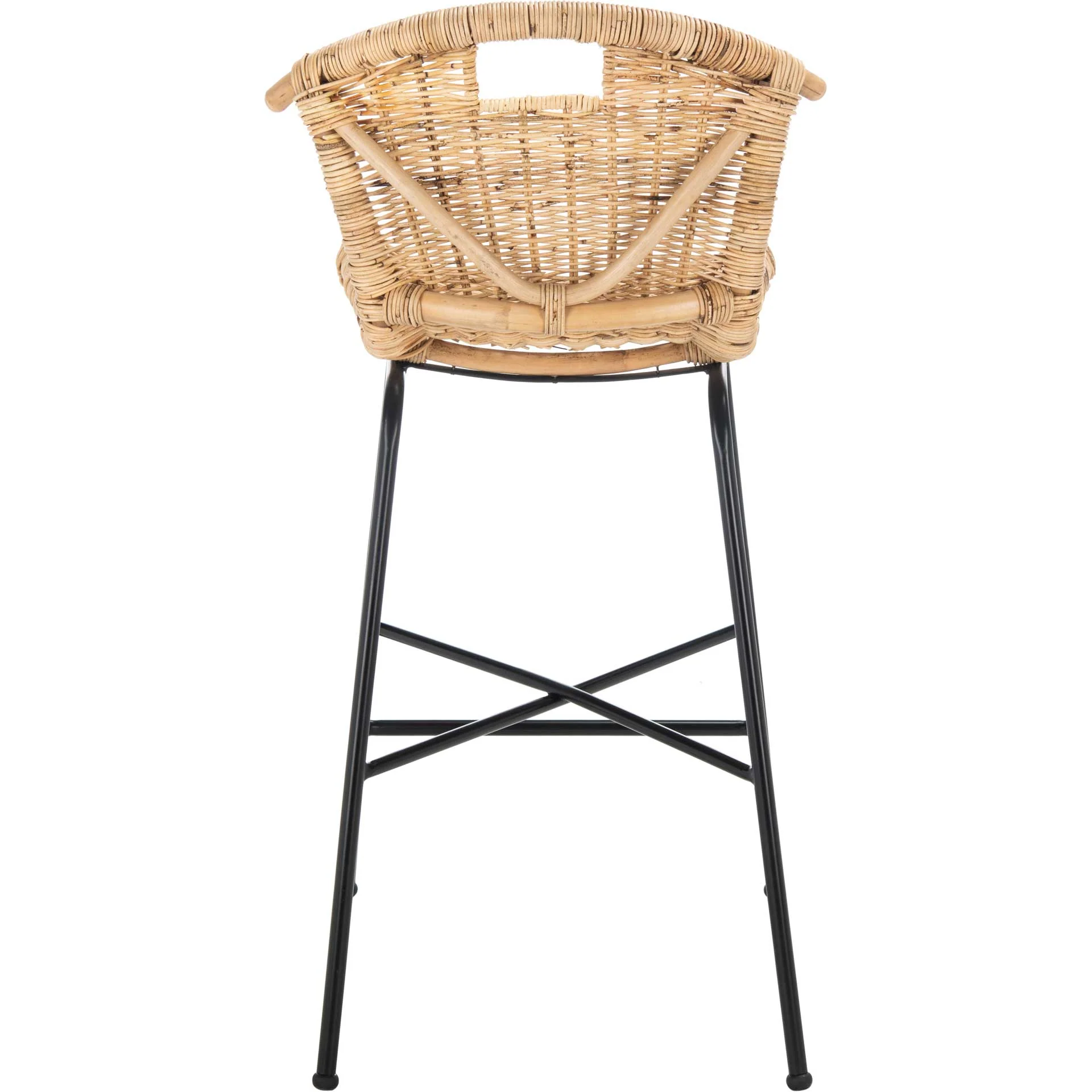Jacky Rattan Bar Stool Natural/Black - Image 3