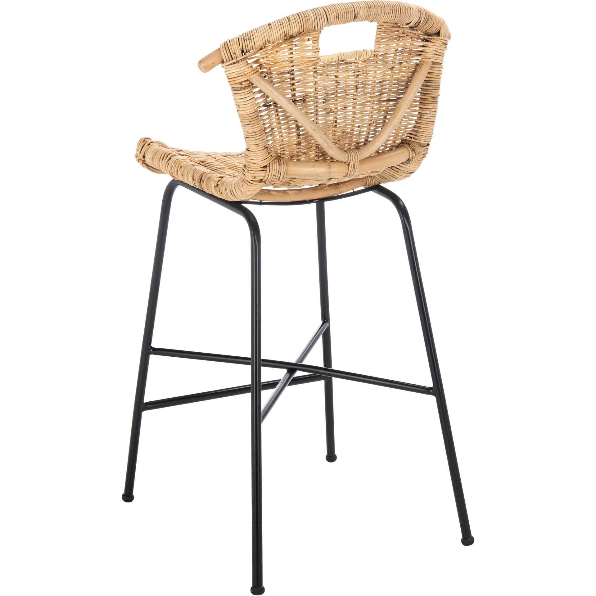 Jacky Rattan Bar Stool Natural/Black - Image 4