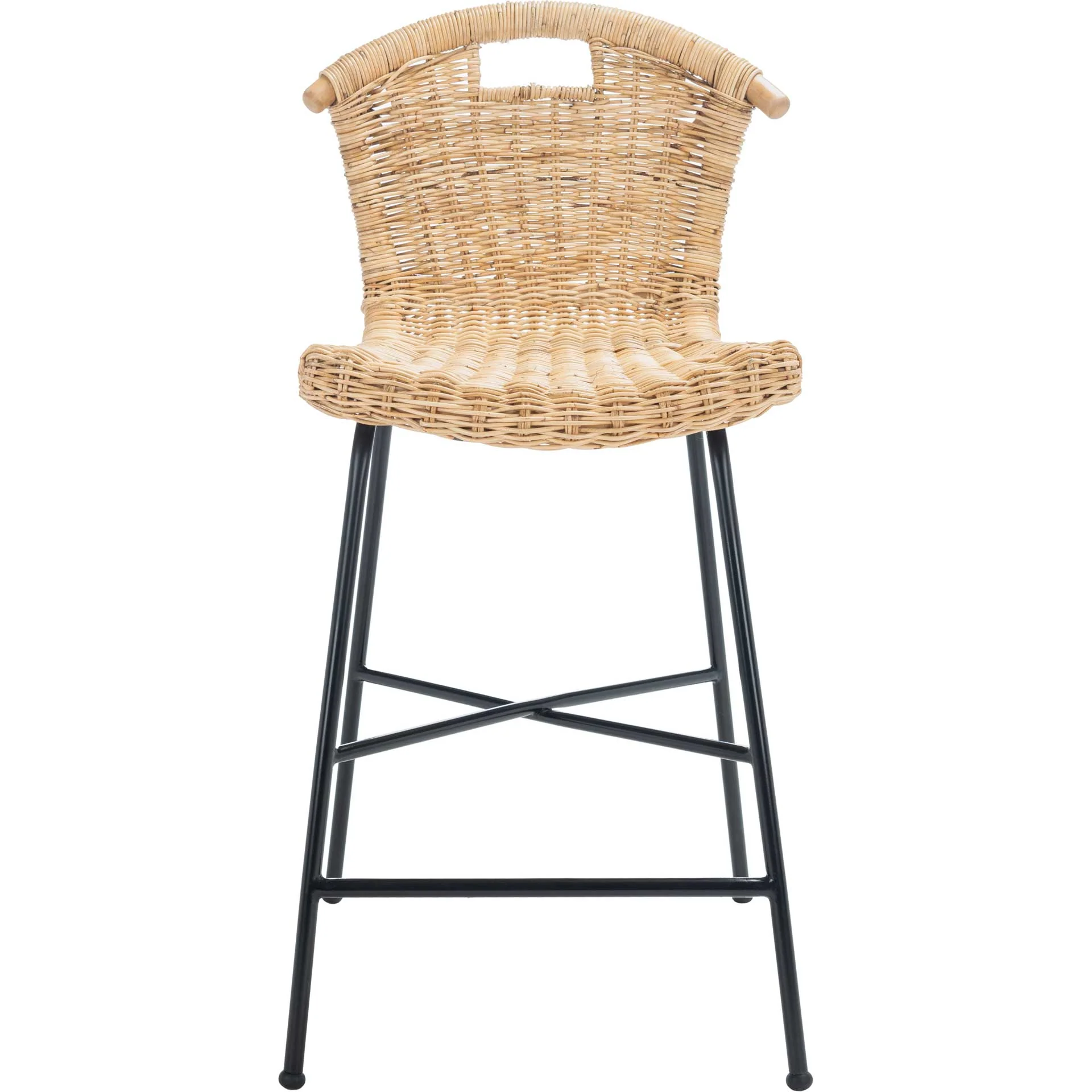 Jacky Rattan Bar Stool Natural/Black - Image 8