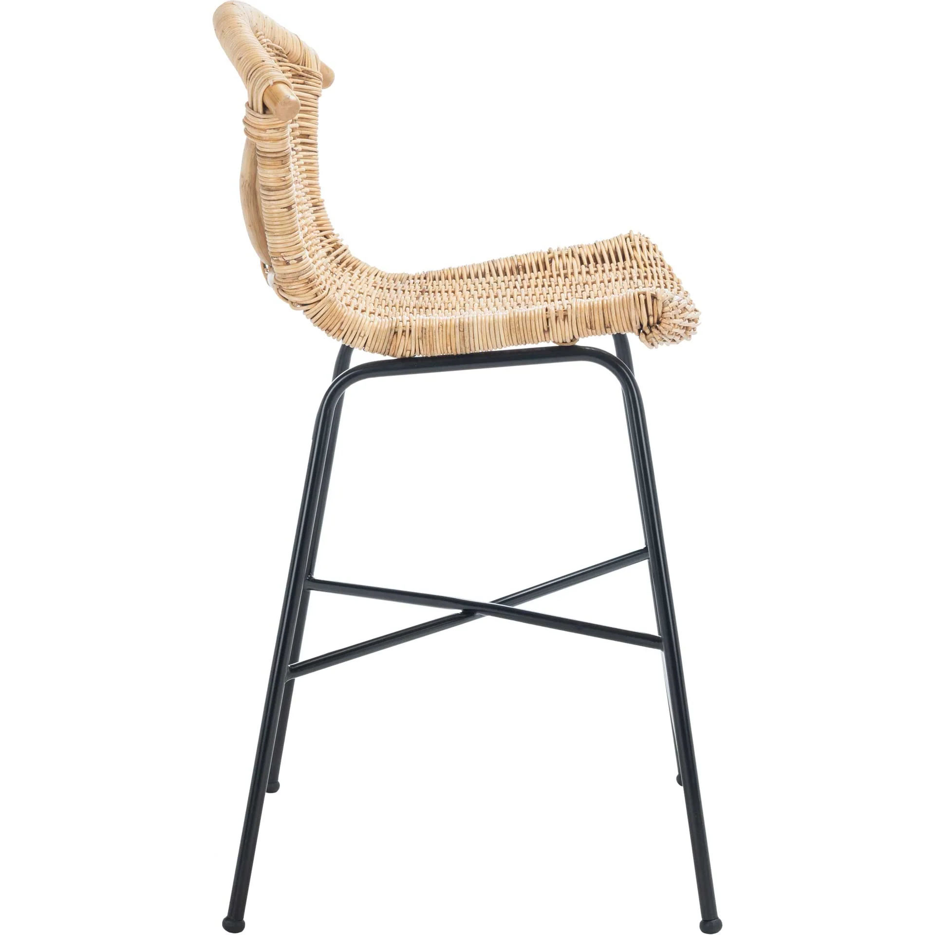 Jacky Rattan Bar Stool Natural/Black - Image 9