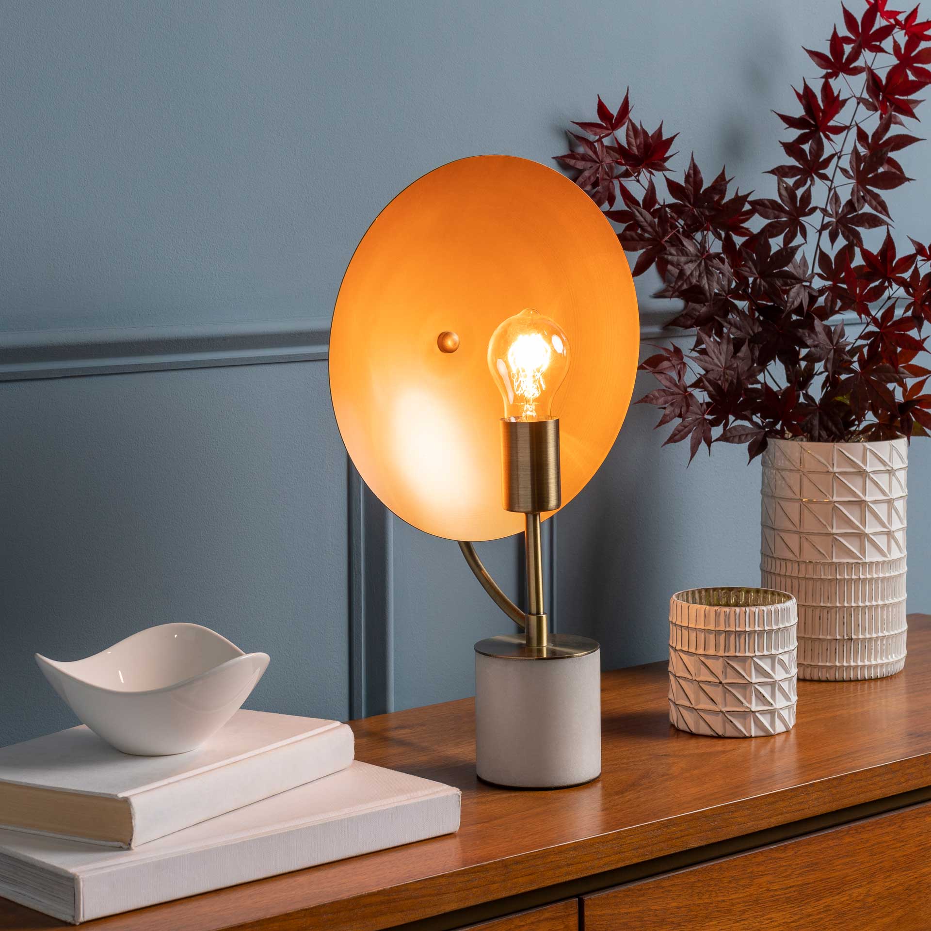 Jacob Table Lamp Gold/White - Image 7