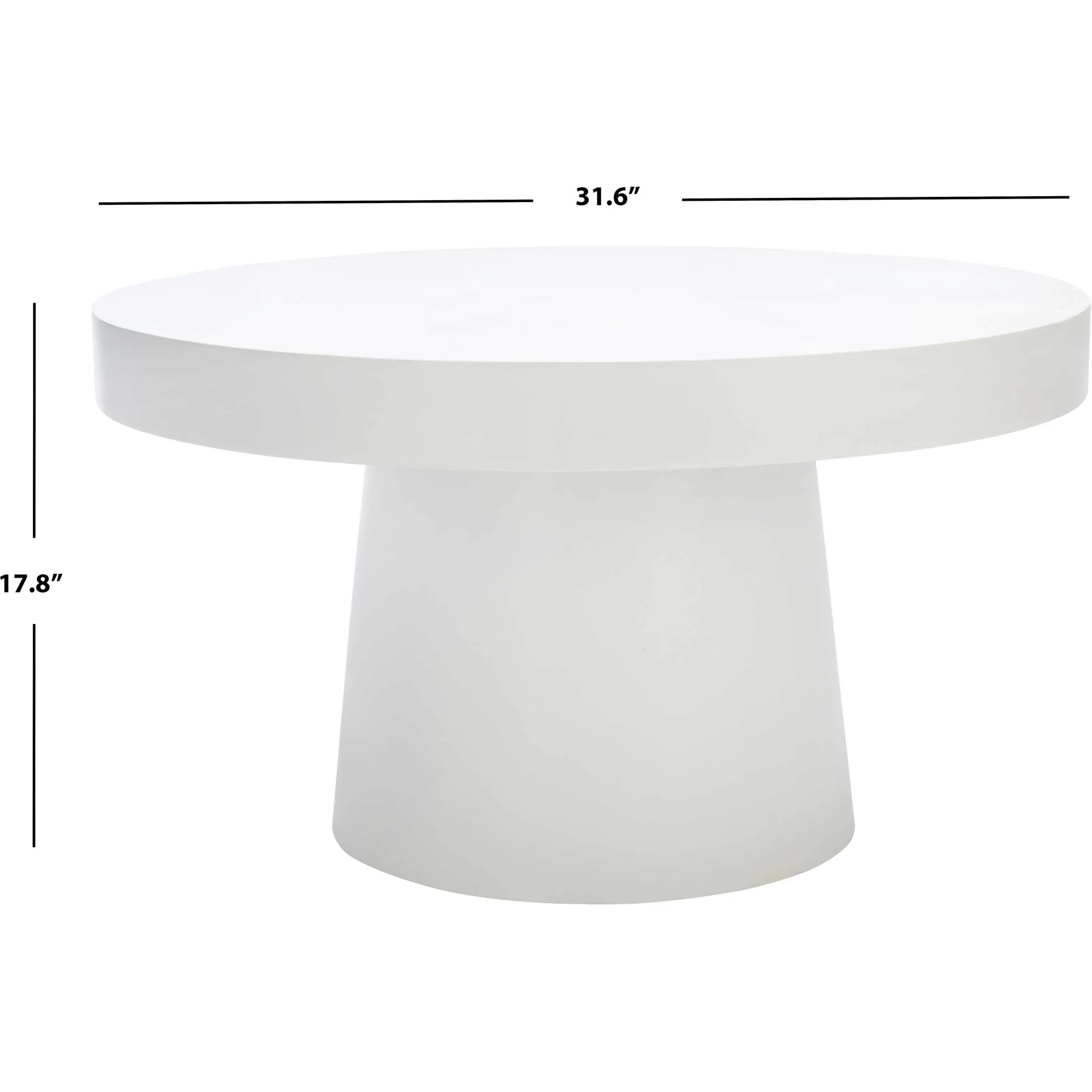 Jade Paper Mache Coffee Table White - Image 4