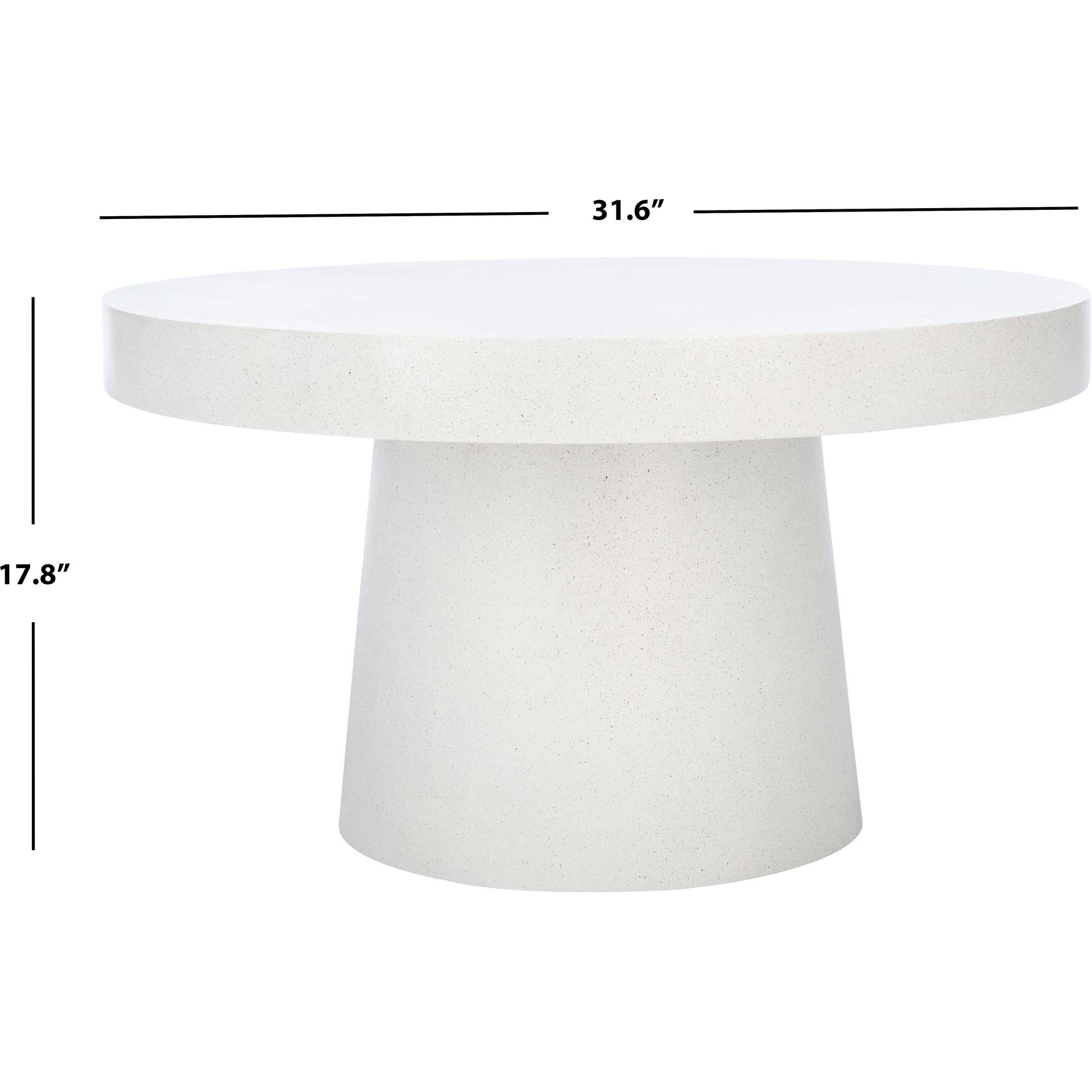 Jade Paper Mache Coffee Table White Terrazzo - Image 4