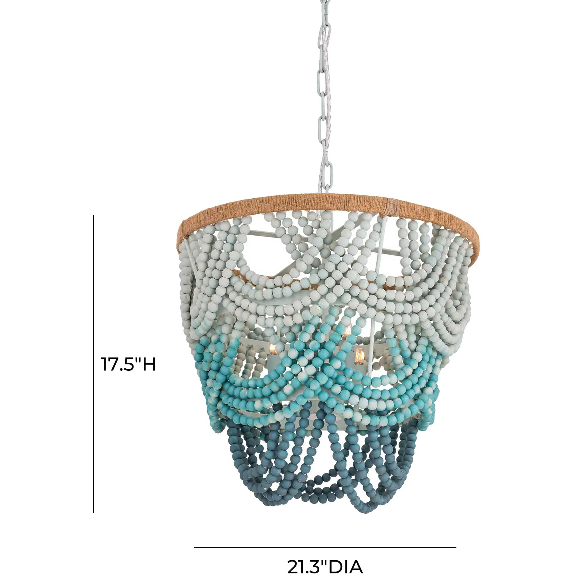 Jadon Beaded Chandelier Jade Ombre - Image 6
