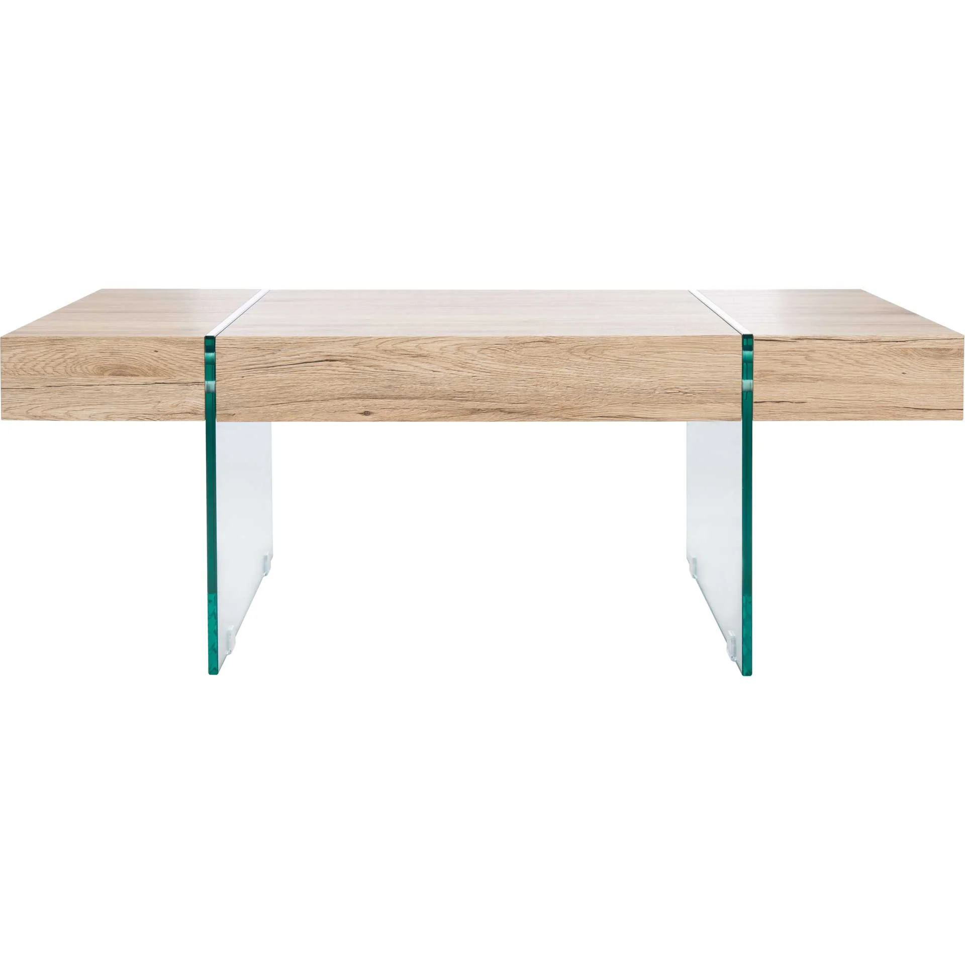 Jadyn Rectangular Modern Coffee Table Natural/Glass - Image 2