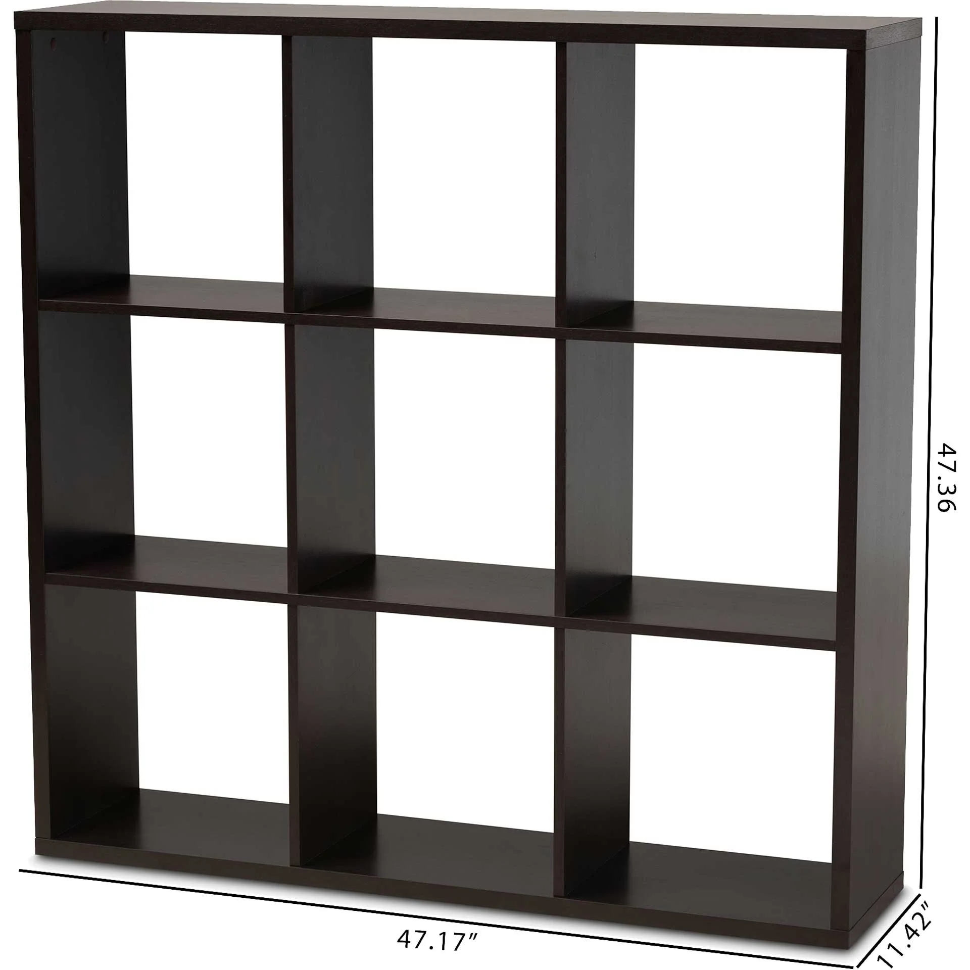 James 9-Cube Shelving Unit Dark Brown - Image 4