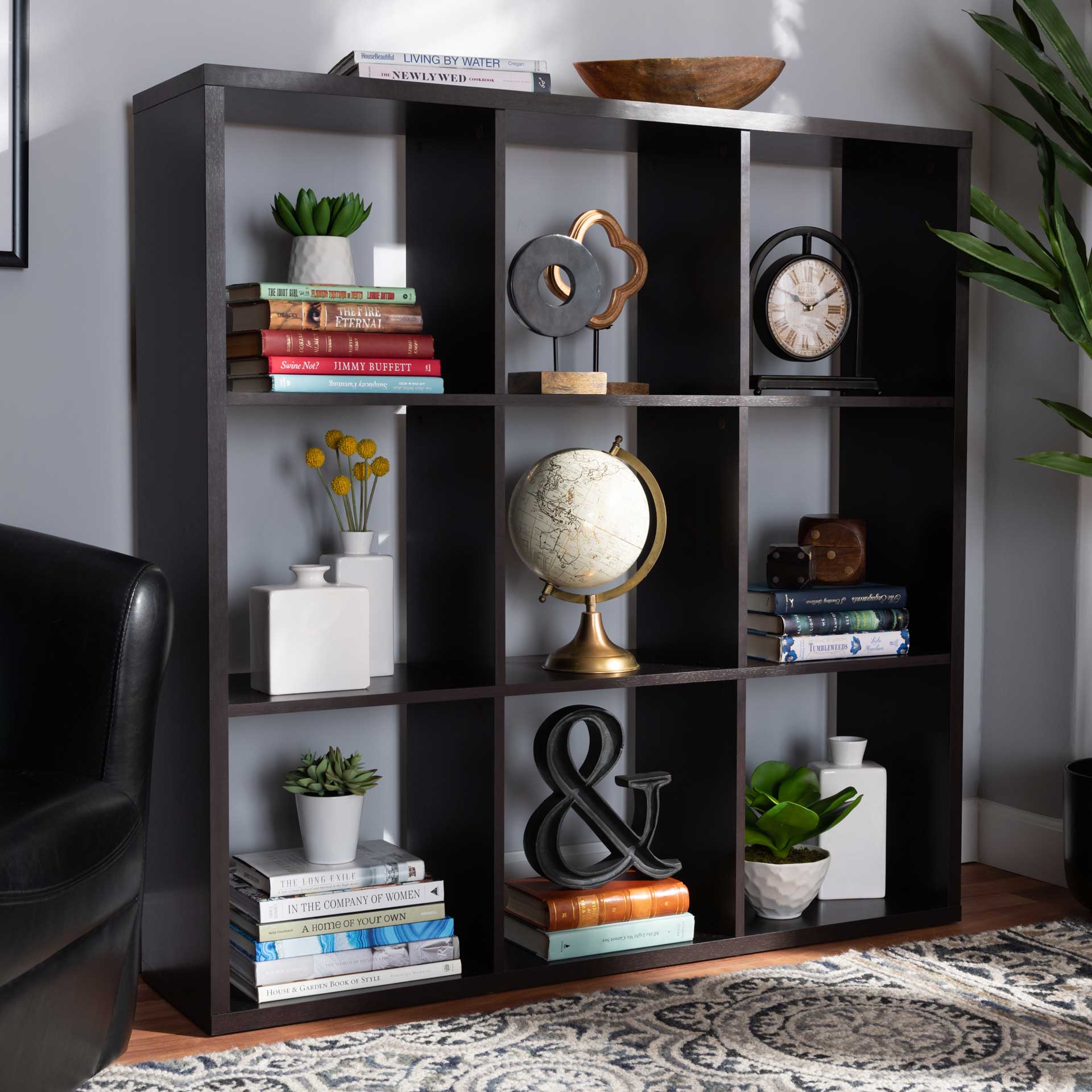 James 9-Cube Shelving Unit Dark Brown - Image 6