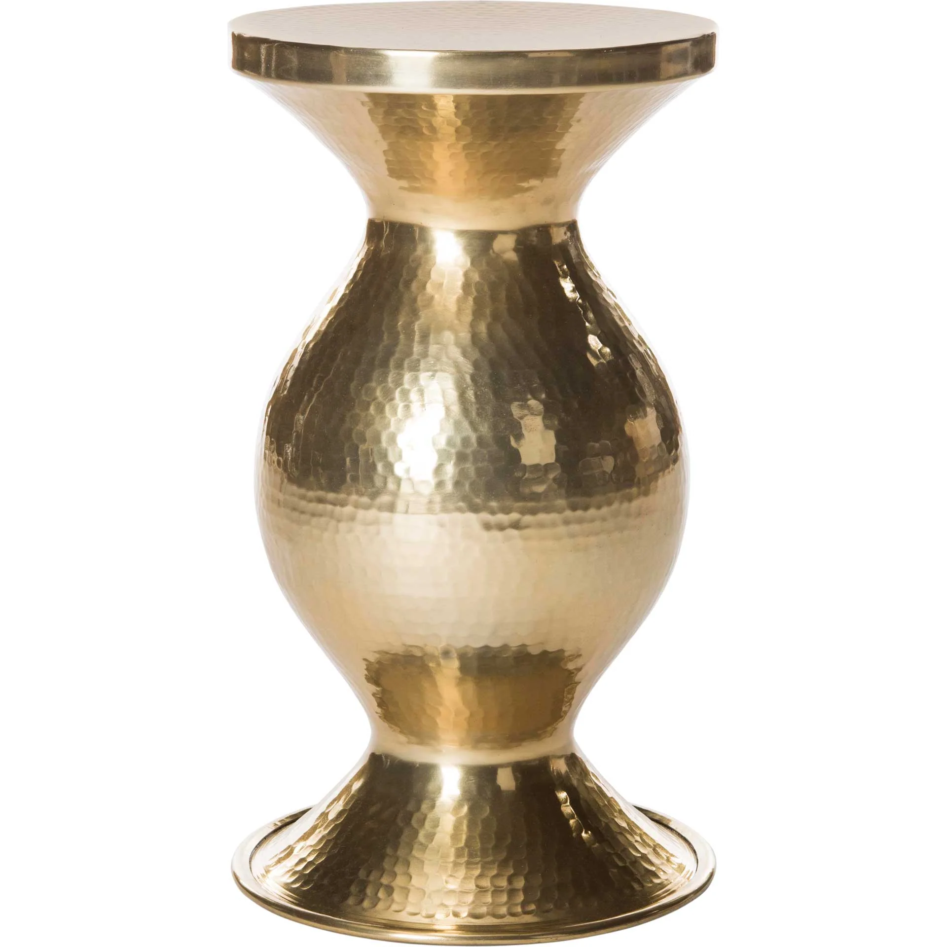 James Hammered End Table Antique Brass - Image 2