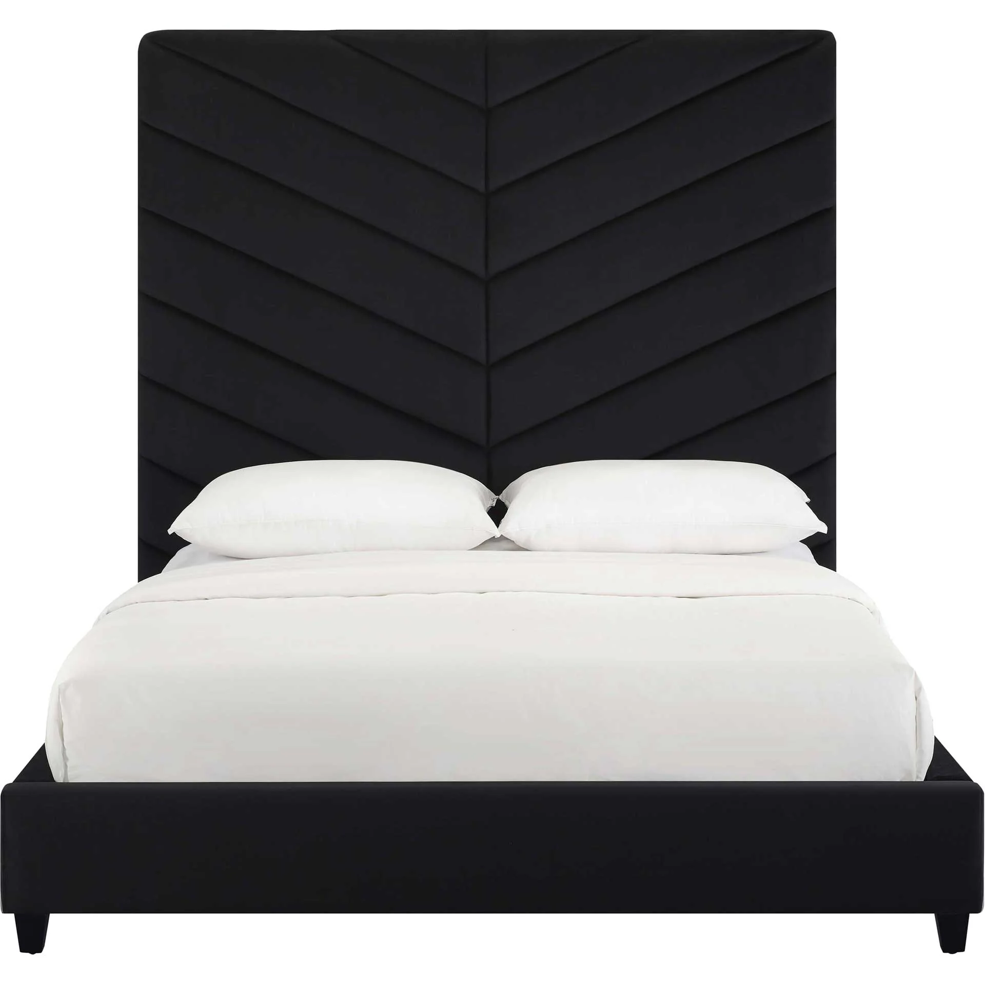 Janell Velvet Bed Black - Image 2