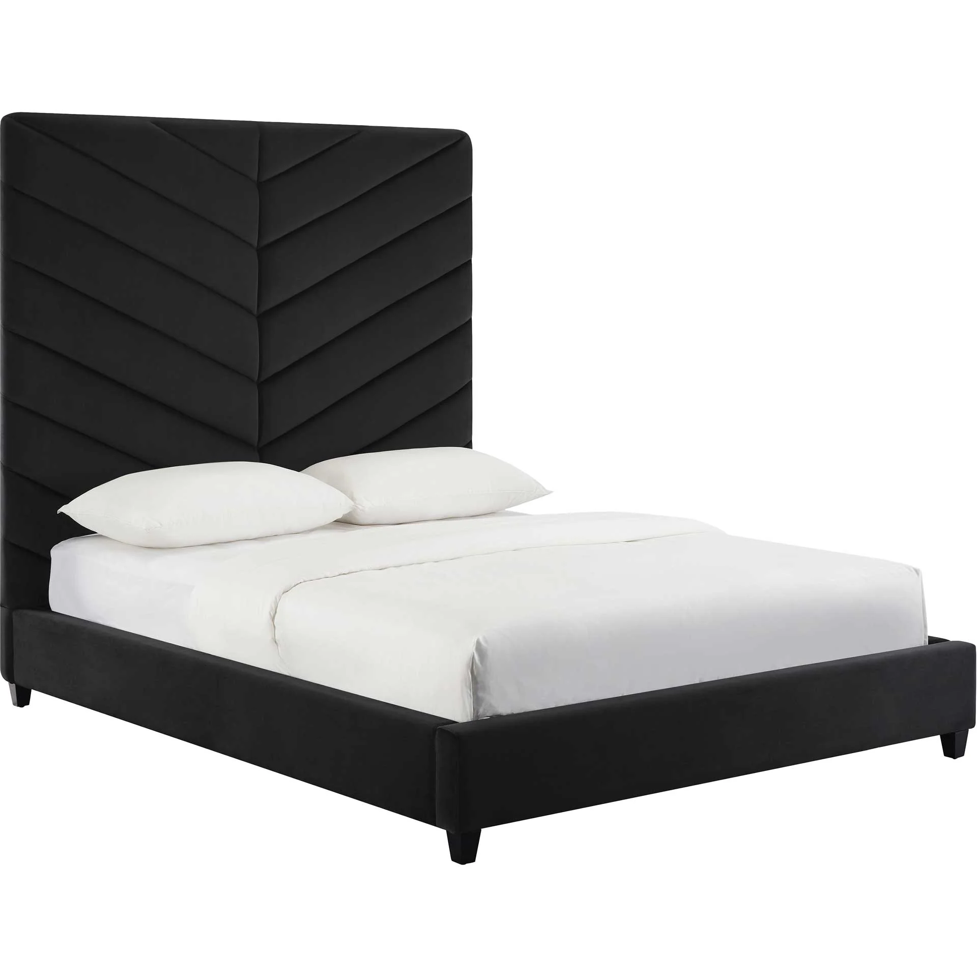 Janell Velvet Bed Black - Image 6