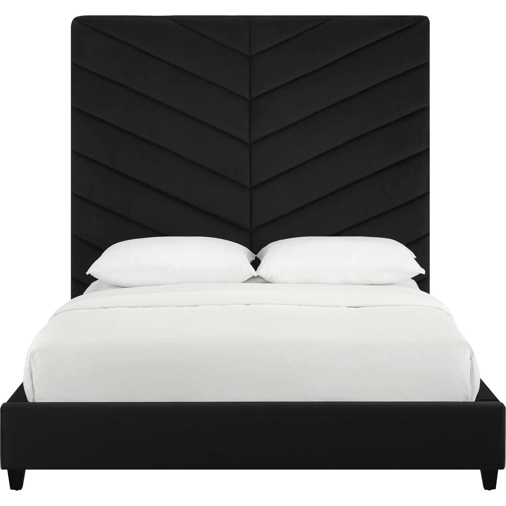 Janell Velvet Bed Black - Image 7