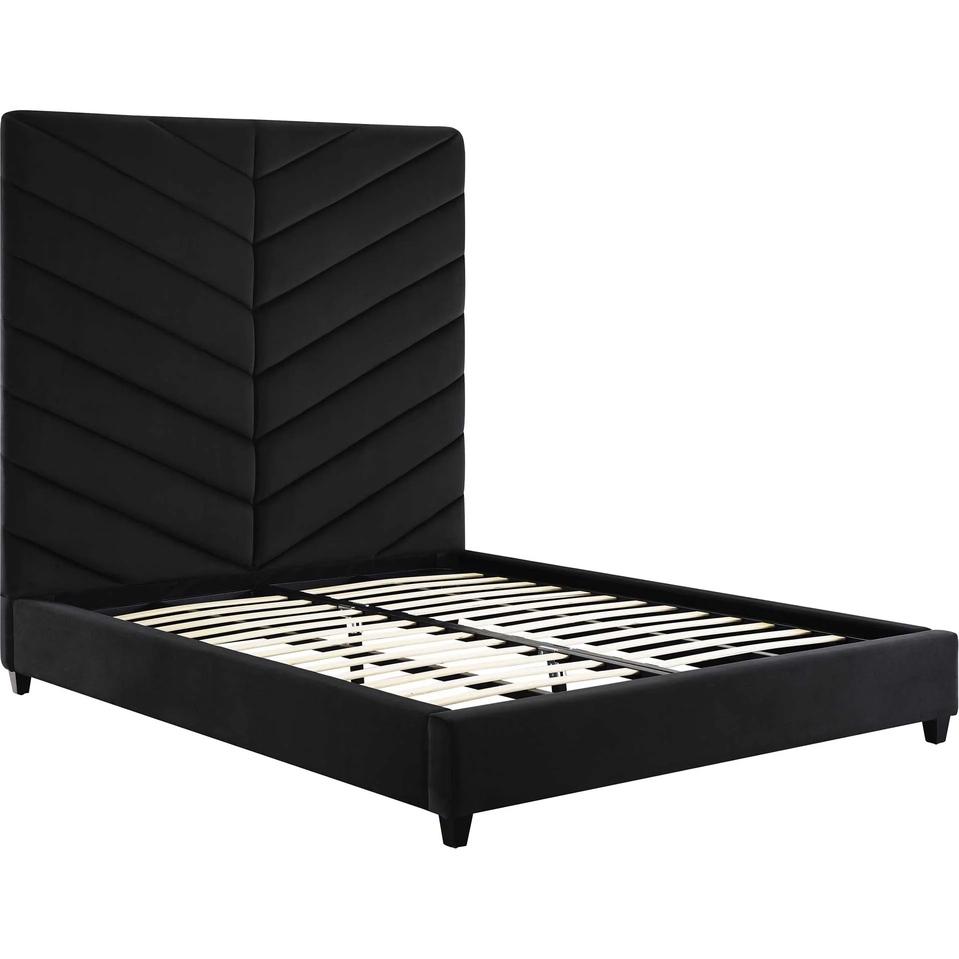 Janell Velvet Bed Black - Image 8