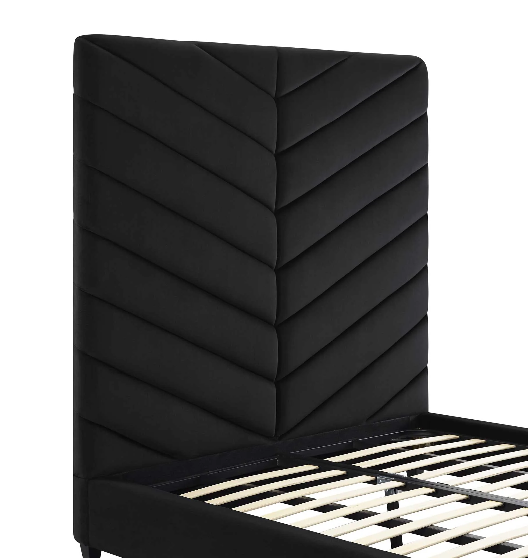 Janell Velvet Bed Black - Image 9
