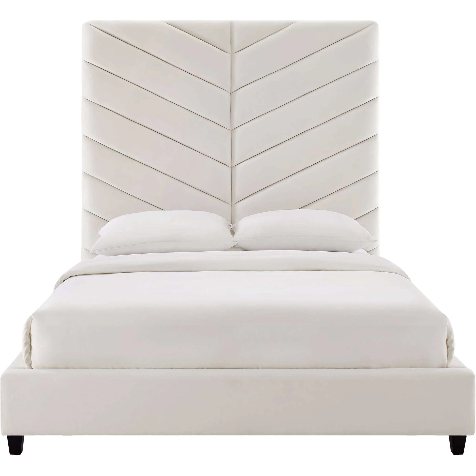 Janell Velvet Bed Cream - Image 2