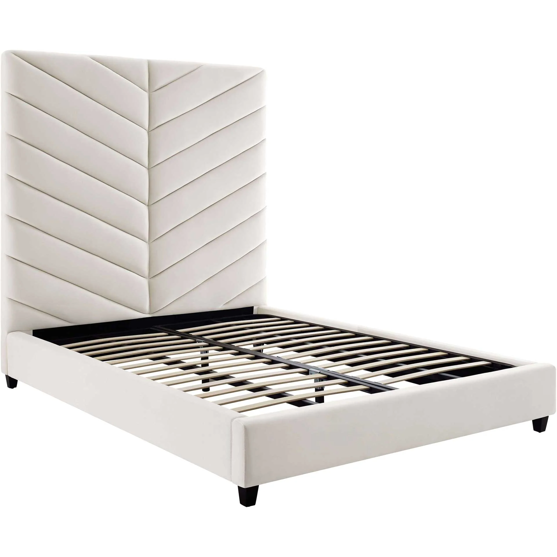 Janell Velvet Bed Cream - Image 3