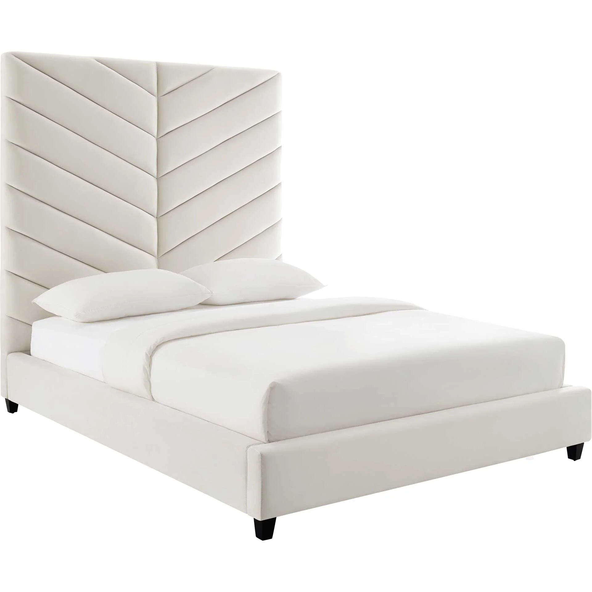 Janell Velvet Bed Cream - Image 6