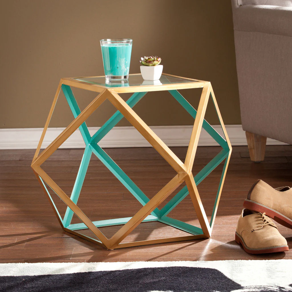 Janiston Accent Table Blue/Champagne - Image 2