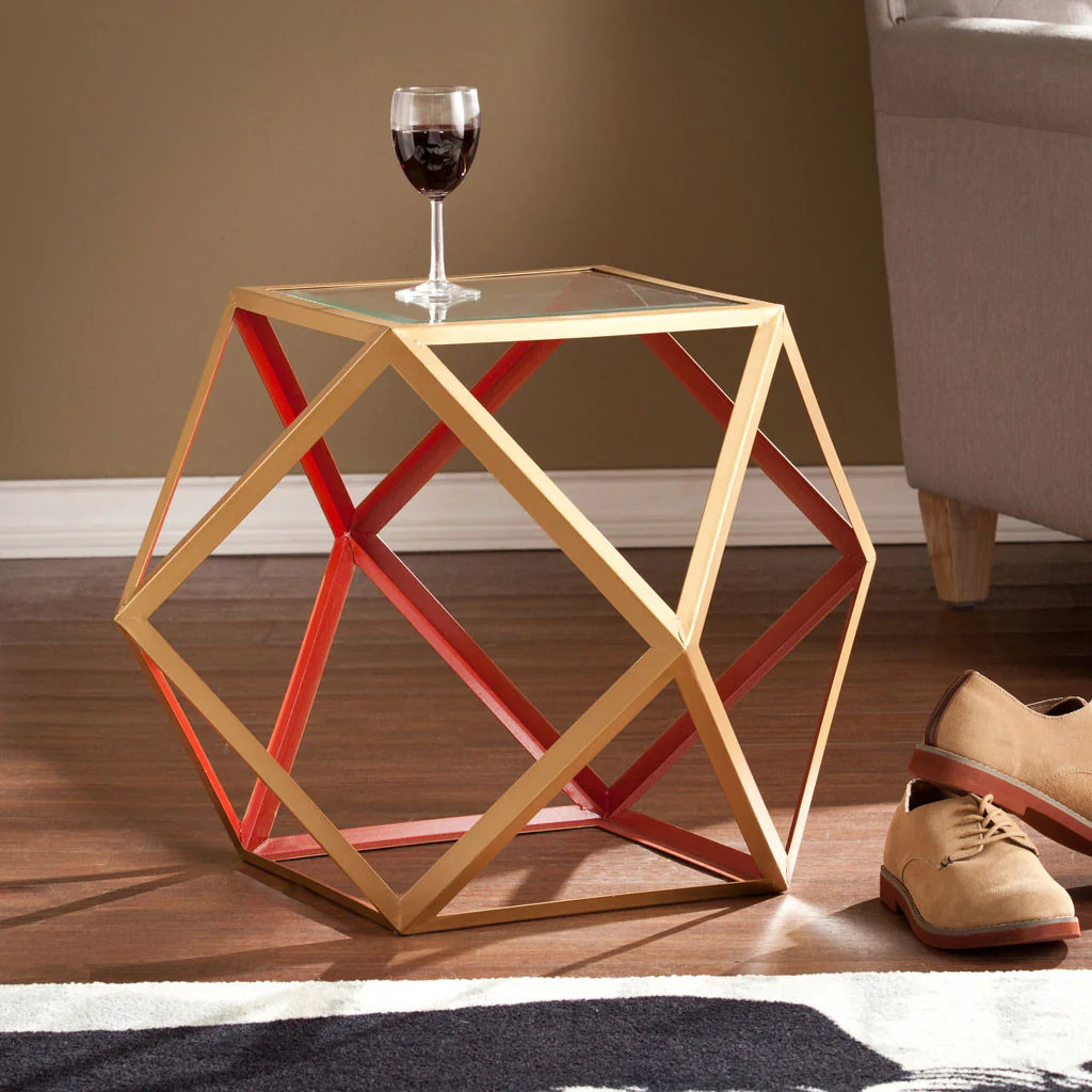 Janiston Accent Table Red/Champagne - Image 2