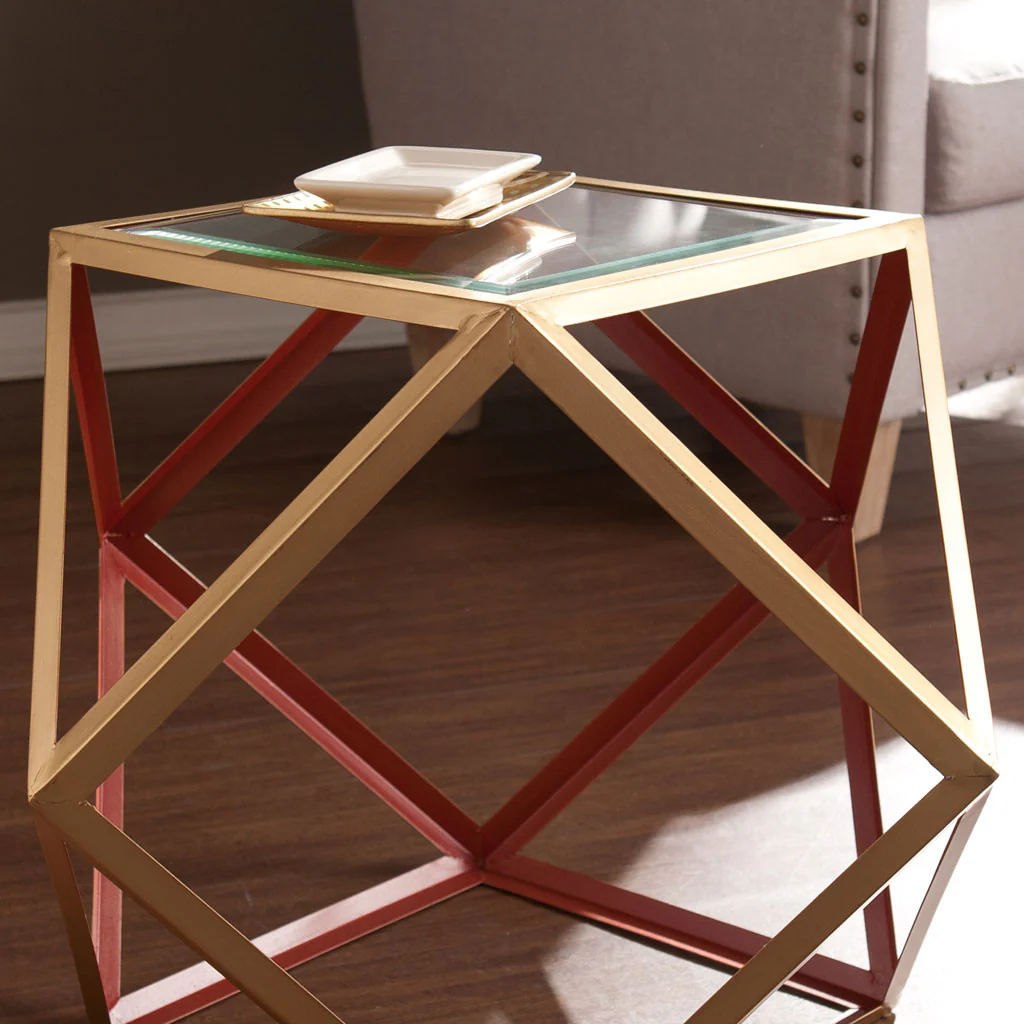 Janiston Accent Table Red/Champagne - Image 3