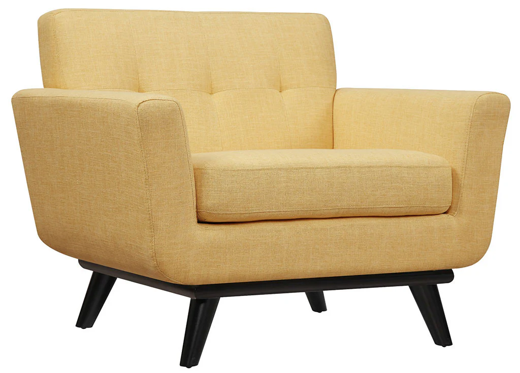 Jarvis Linen Chair Mustard Yellow - Image 2