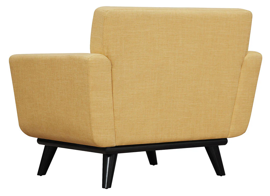 Jarvis Linen Chair Mustard Yellow - Image 4