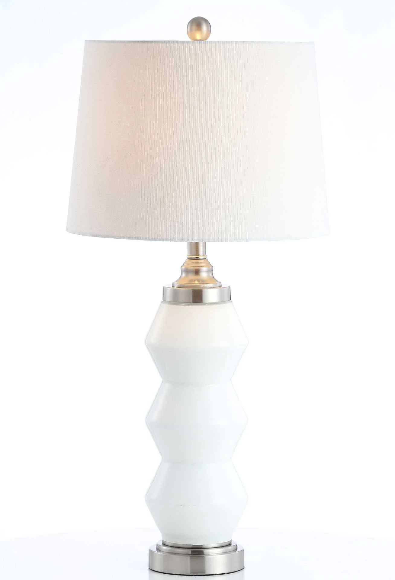 Java Table Lamp White/Nickel - Image 2