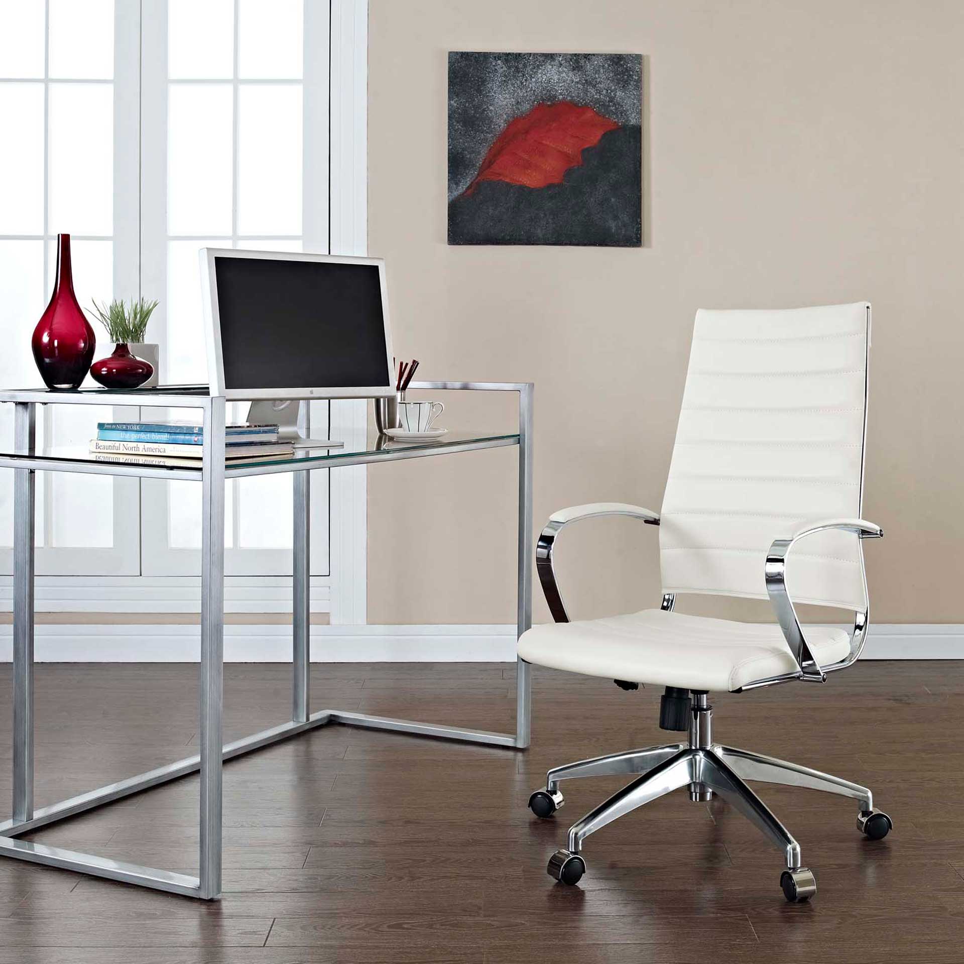 Jaxon High Back Office Chair White - Image 6