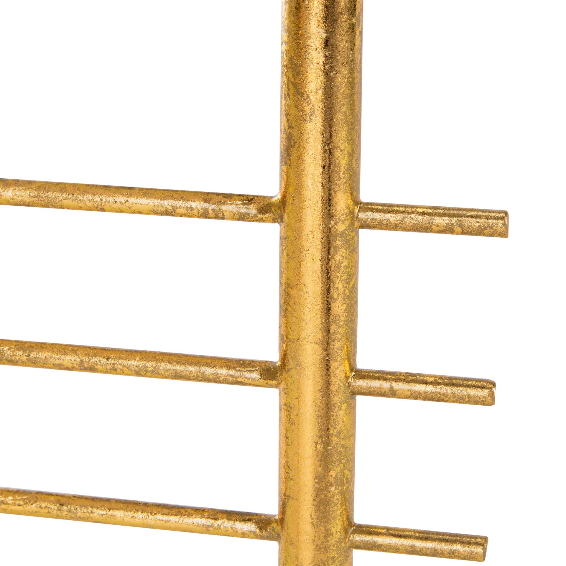 Jeffrey Round Accent Table White Marble/Gold - Image 5