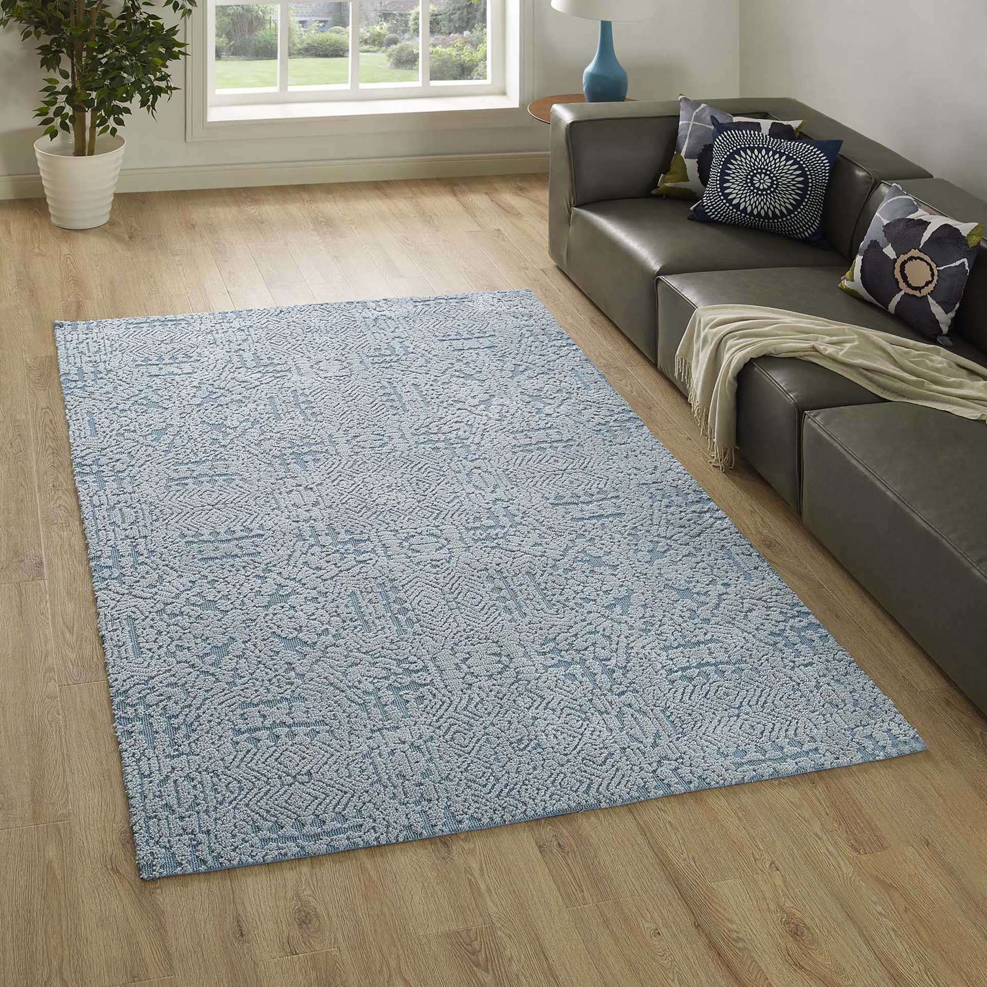Jems Area Rug Ivory/Light Blue - Image 8