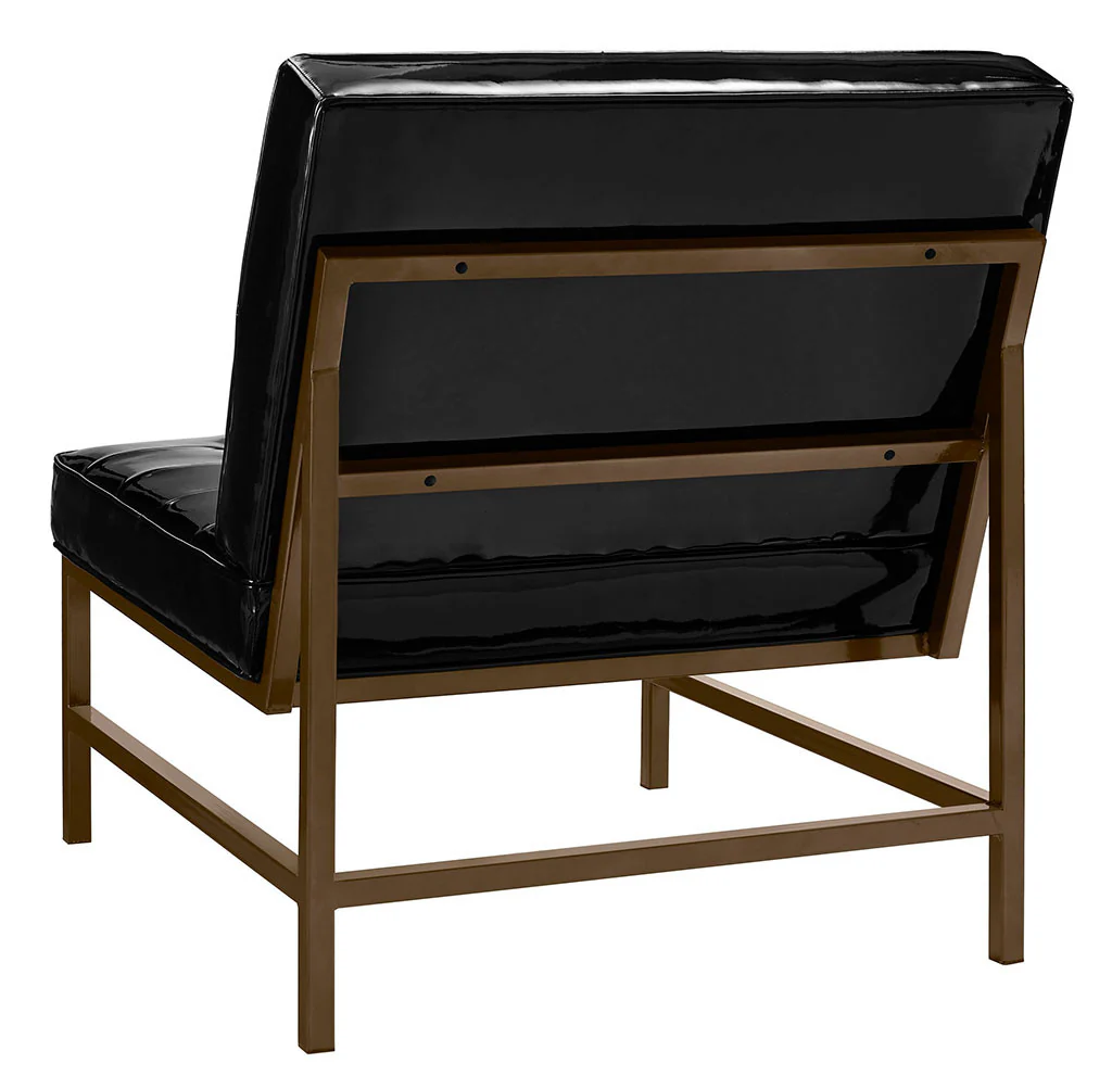 Jems Black Patent Leather Chair - Image 3