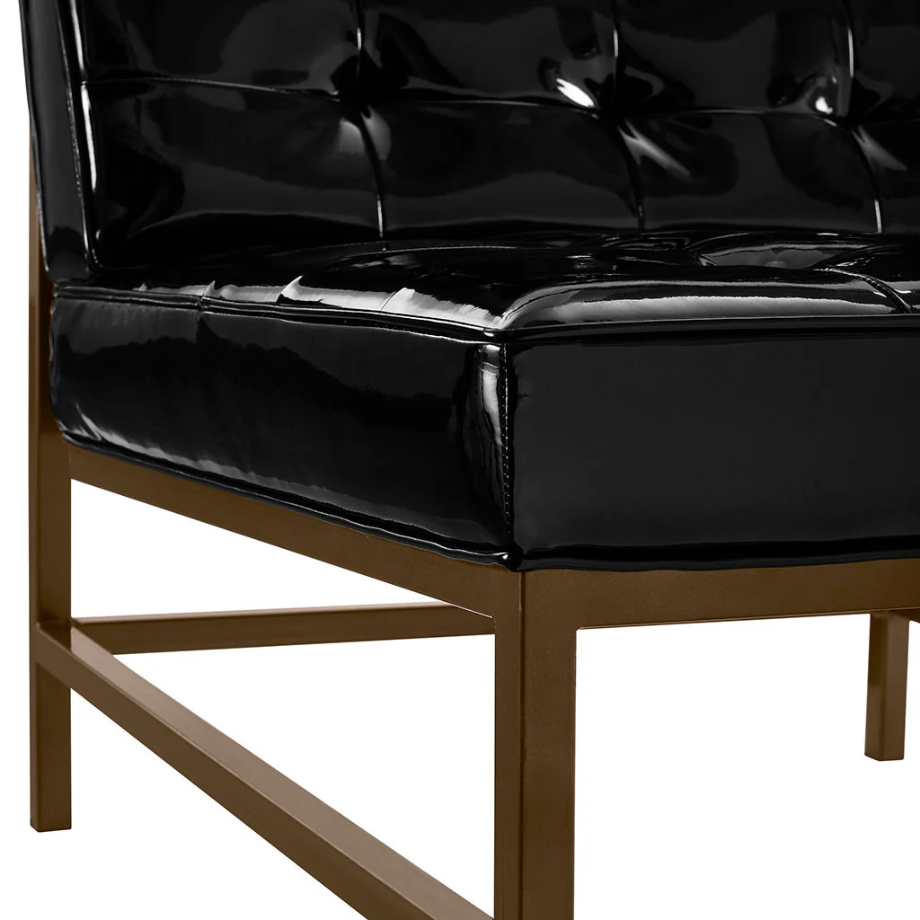 Jems Black Patent Leather Chair - Image 4