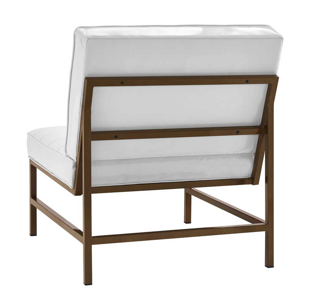 Jems White Patent Leather Chair - Image 3