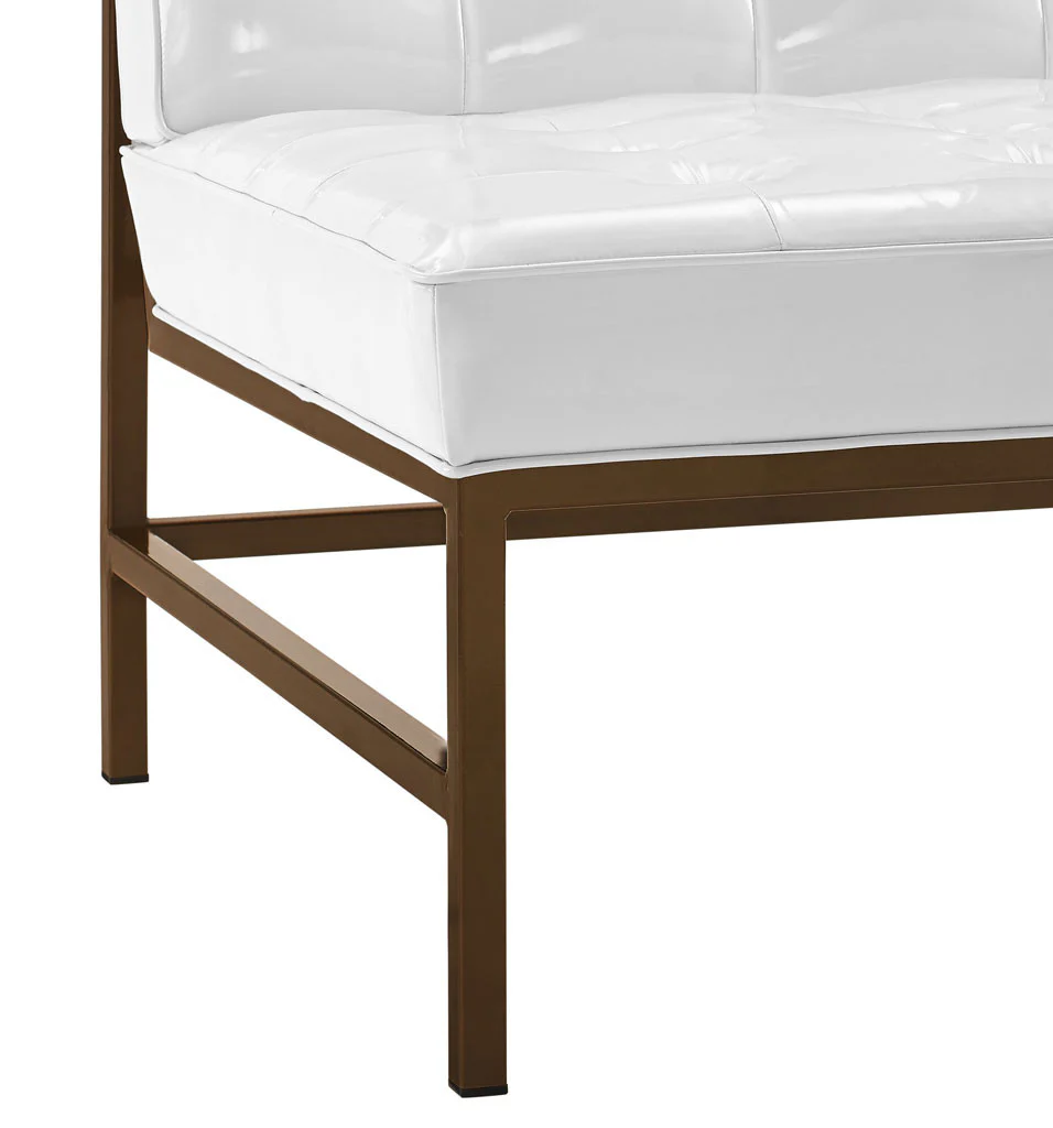 Jems White Patent Leather Chair - Image 4