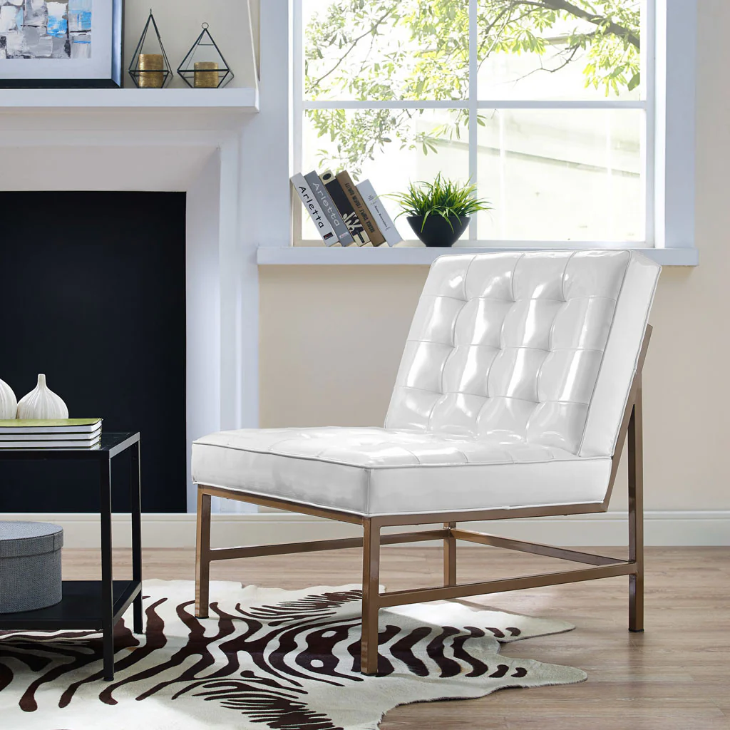 Jems White Patent Leather Chair - Image 5