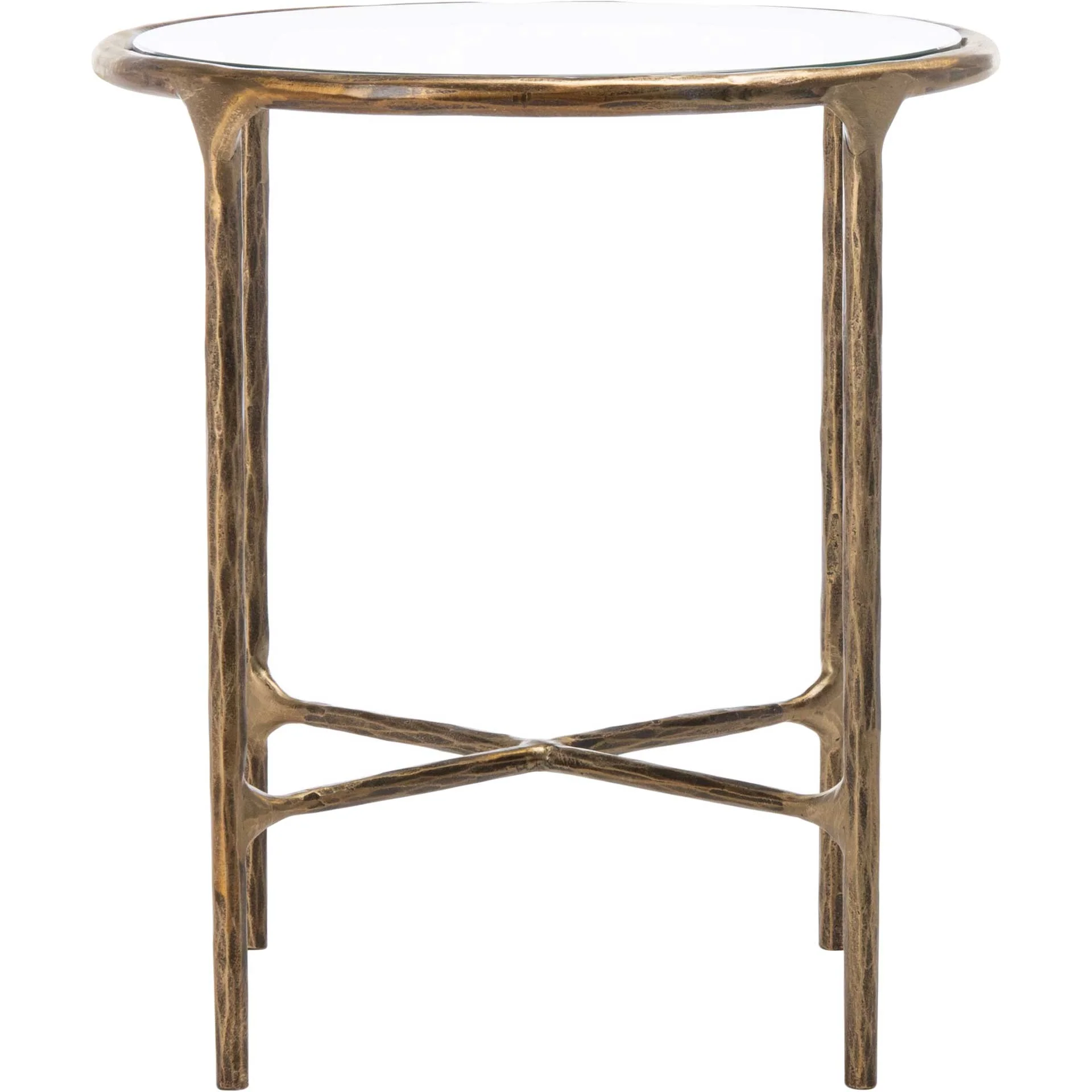 Jenesis Metal Round End Table Brass - Image 2