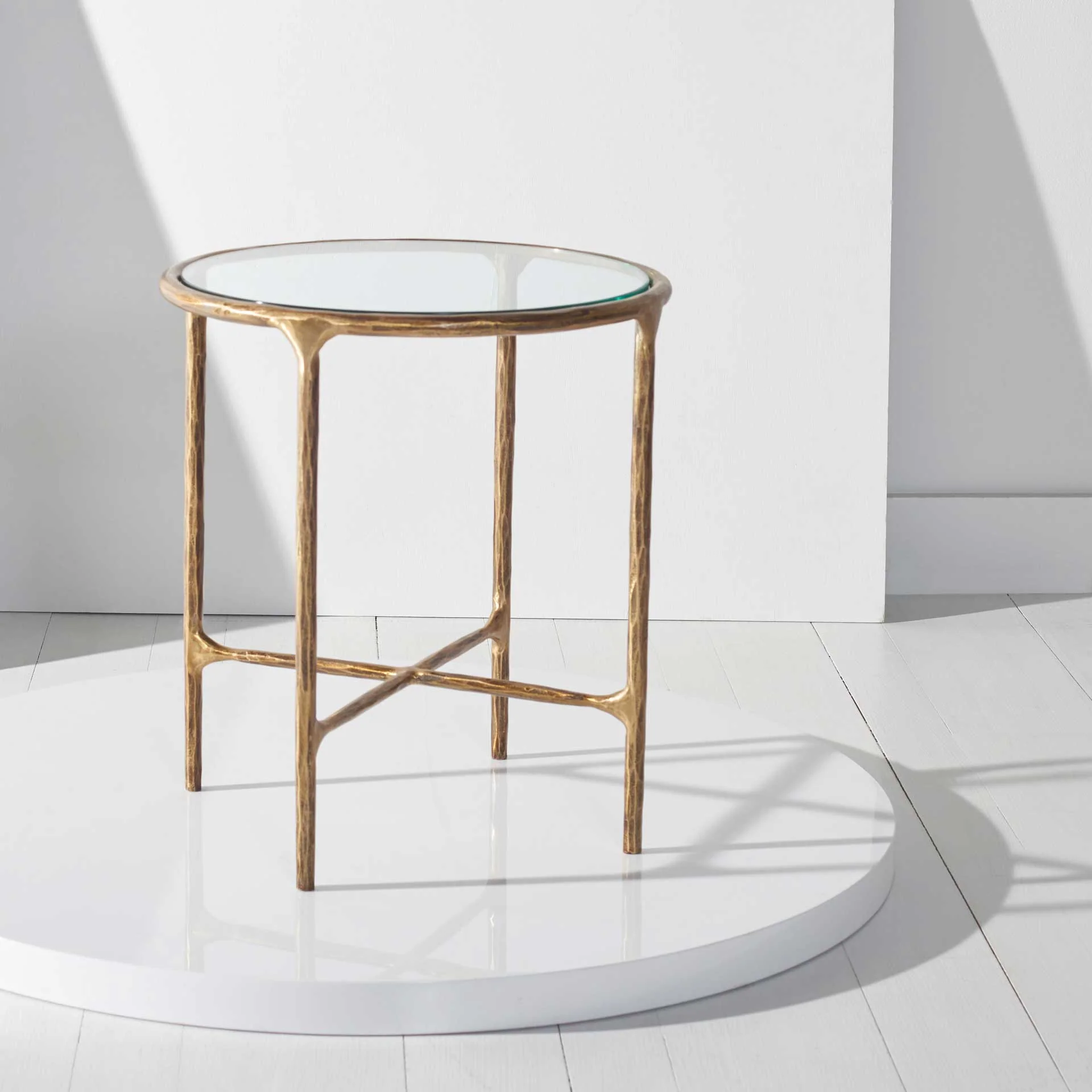 Jenesis Metal Round End Table Brass - Image 4