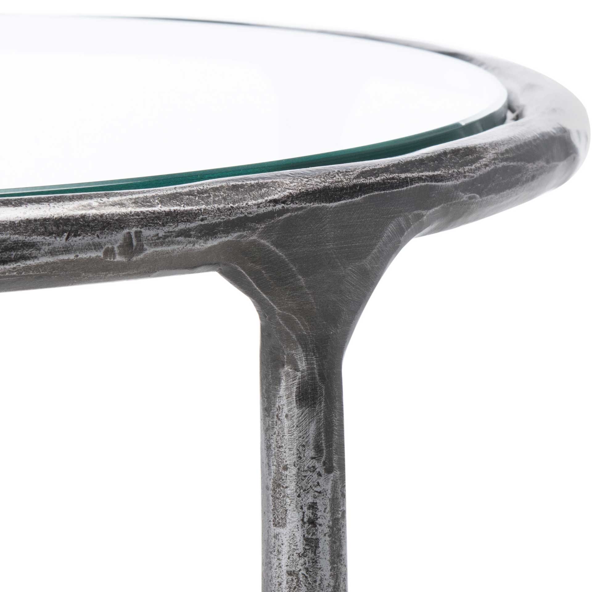 Jenesis Metal Round End Table Silver - Image 3