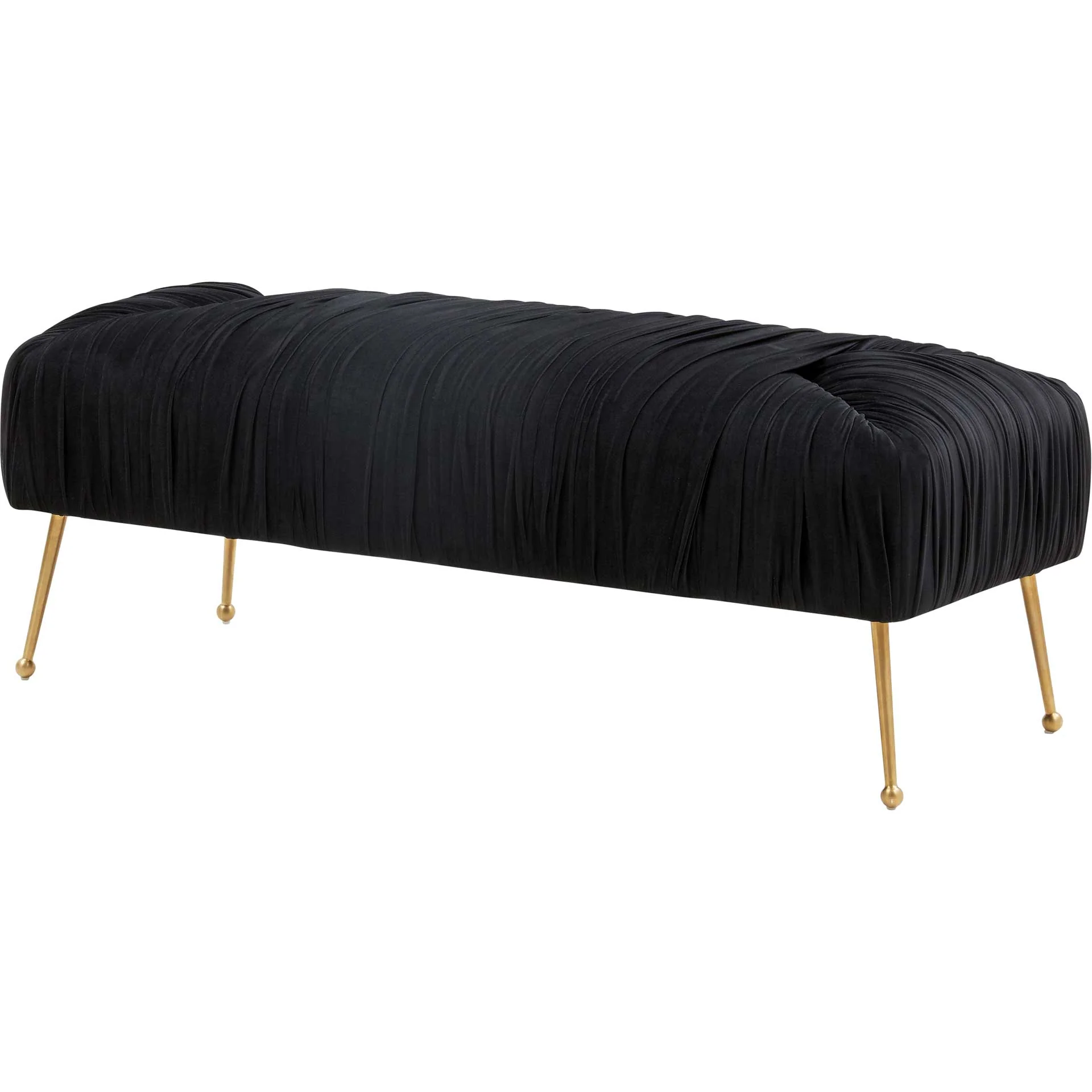 Jenesis Velvet Bench Black - Image 3