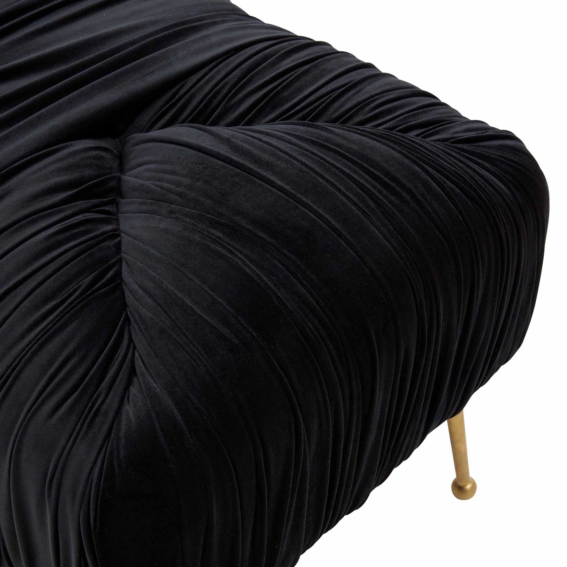 Jenesis Velvet Bench Black - Image 4