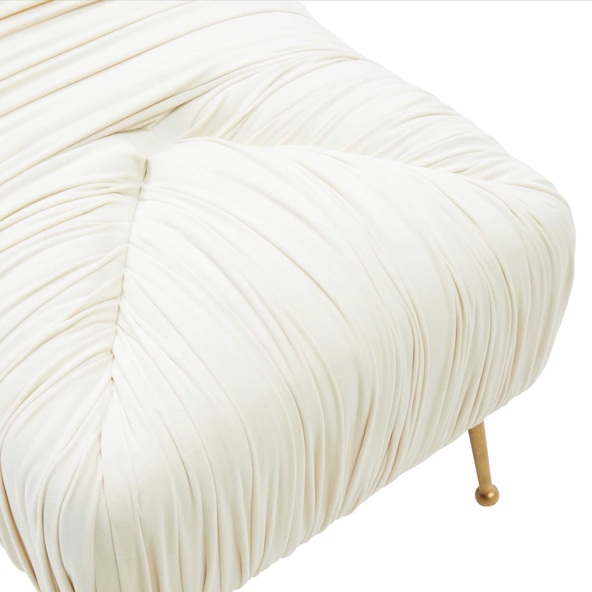 Jenesis Velvet Bench Cream - Image 4